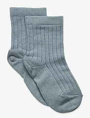 mp Denmark - Cotton rib socks - laagste prijzen - dusty blue - 0