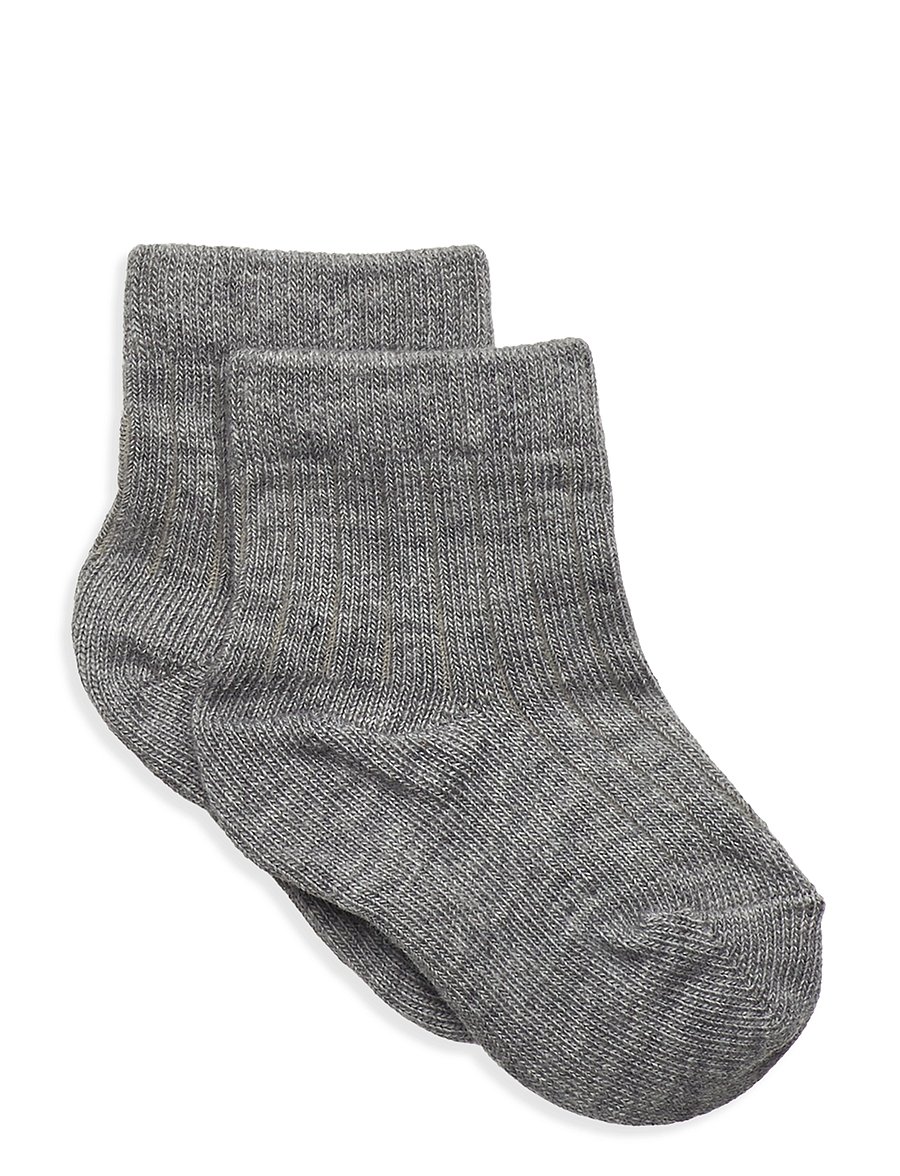 mp Denmark - Cotton rib socks - strümpfe - grey melange - 0