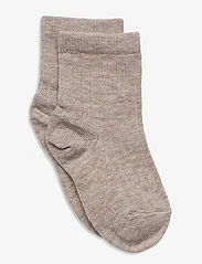mp Denmark - Cotton rib socks - de laveste prisene - light brown melange - 0