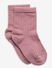 Cotton rib socks - ROSE