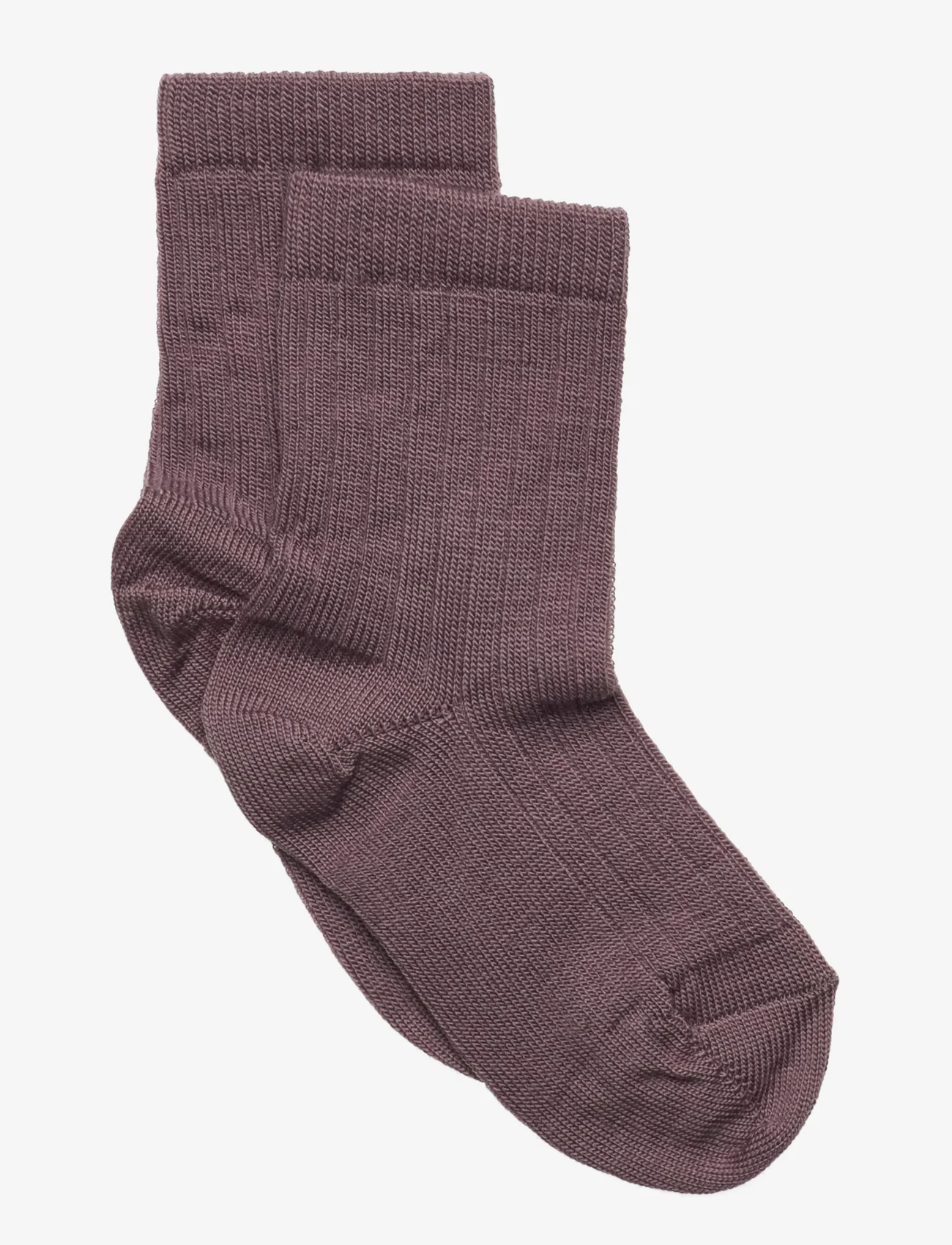 mp Denmark - Wool rib socks - zemākās cenas - dark purple dove - 0