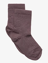 mp Denmark - Wool rib socks - zemākās cenas - dark purple dove - 0