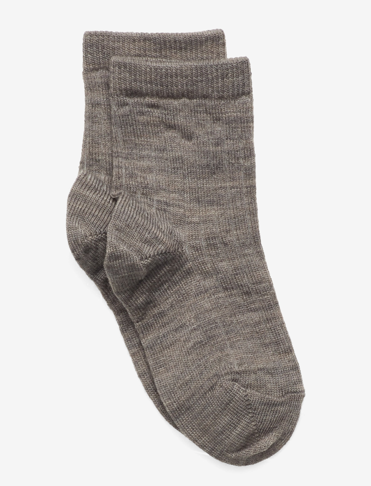 mp Denmark - Wool rib socks - socks - light brown melange - 0