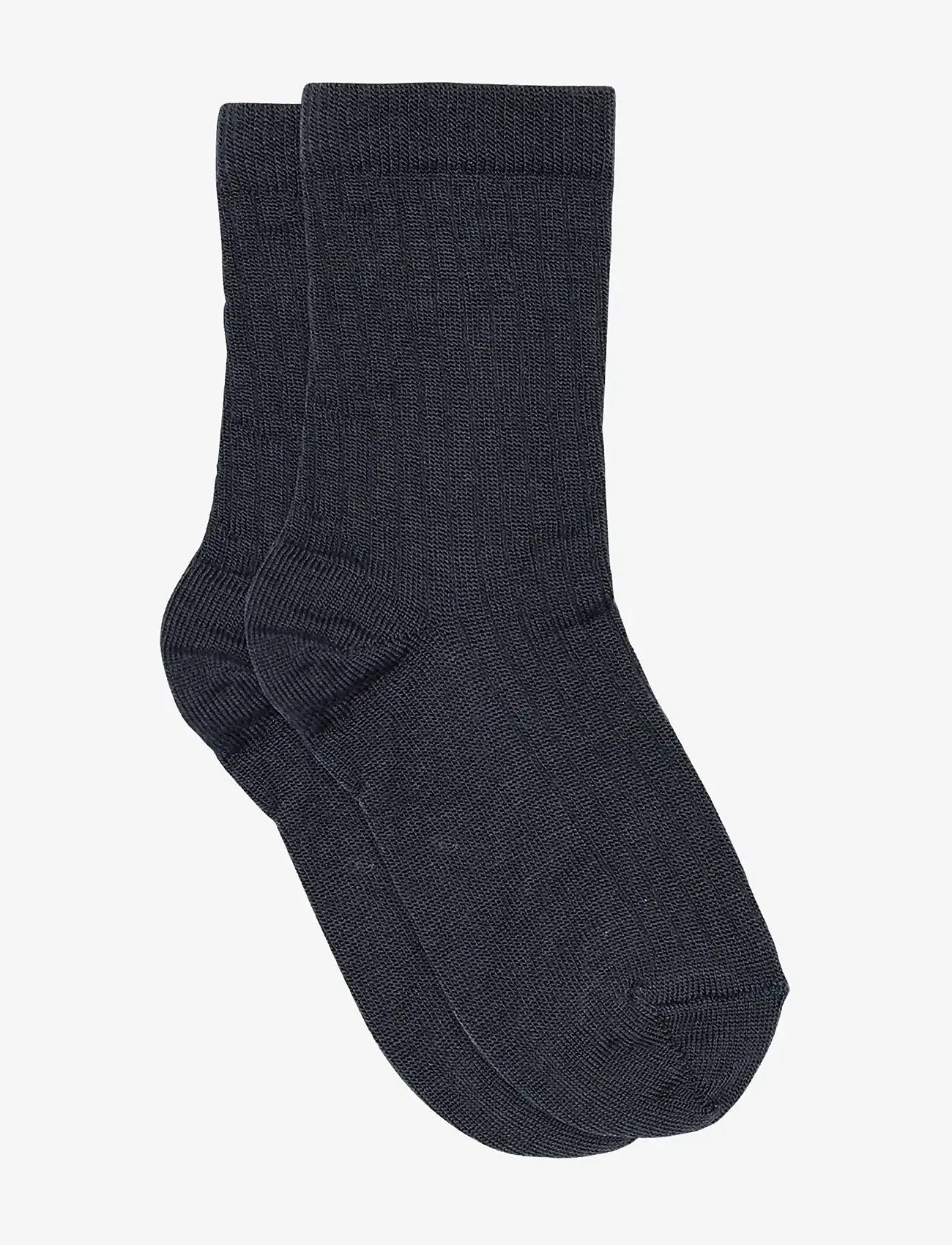 mp Denmark - Wool rib socks - efterårstøj - navy - 0