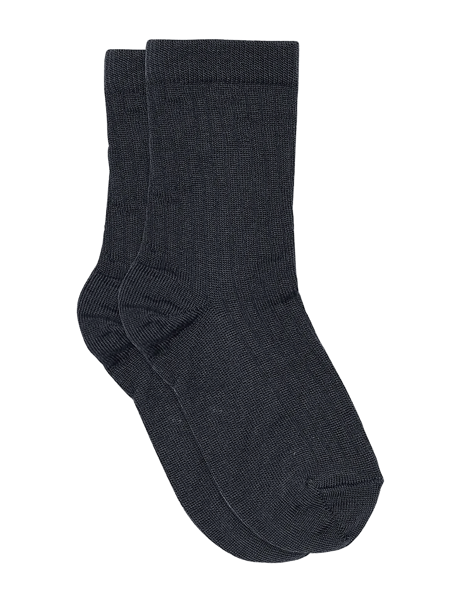 mp Denmark - Wool rib socks - sokid - navy - 0