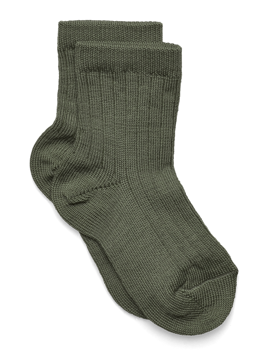 mp Denmark - Wool rib socks - socks - olivine - 0