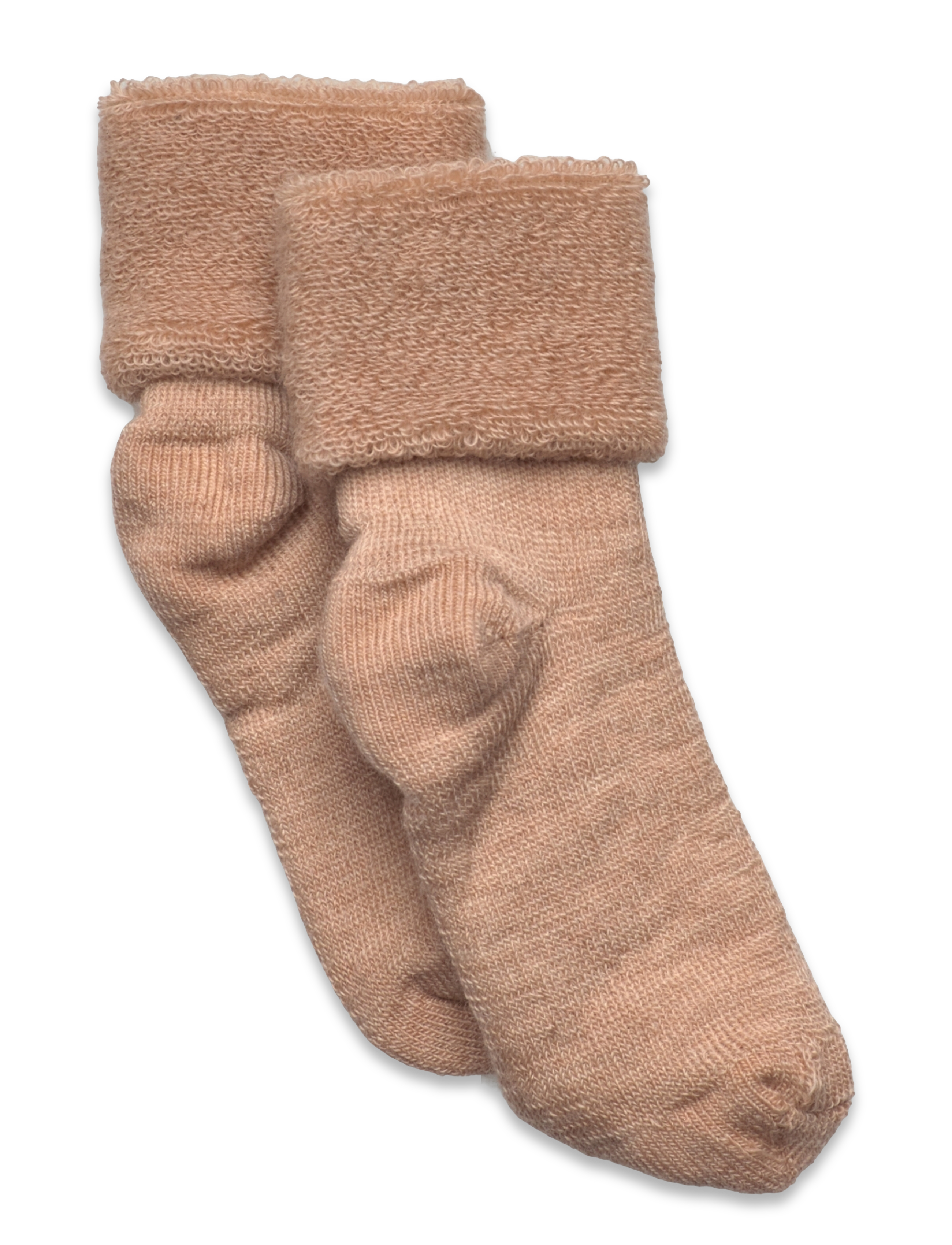 mp Denmark Wool baby socks - Kläder - CAMEL MELANGE / beige