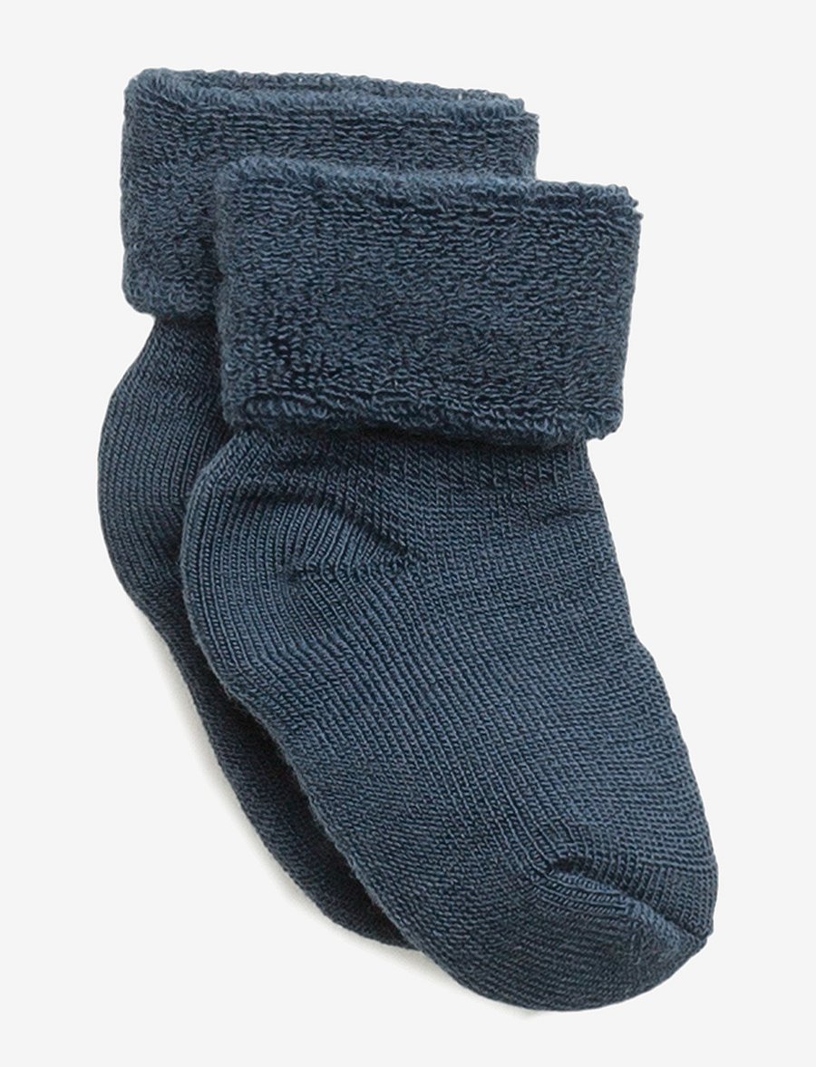 mp Denmark - Wool baby socks - beebisokid - dark denim melange - 0