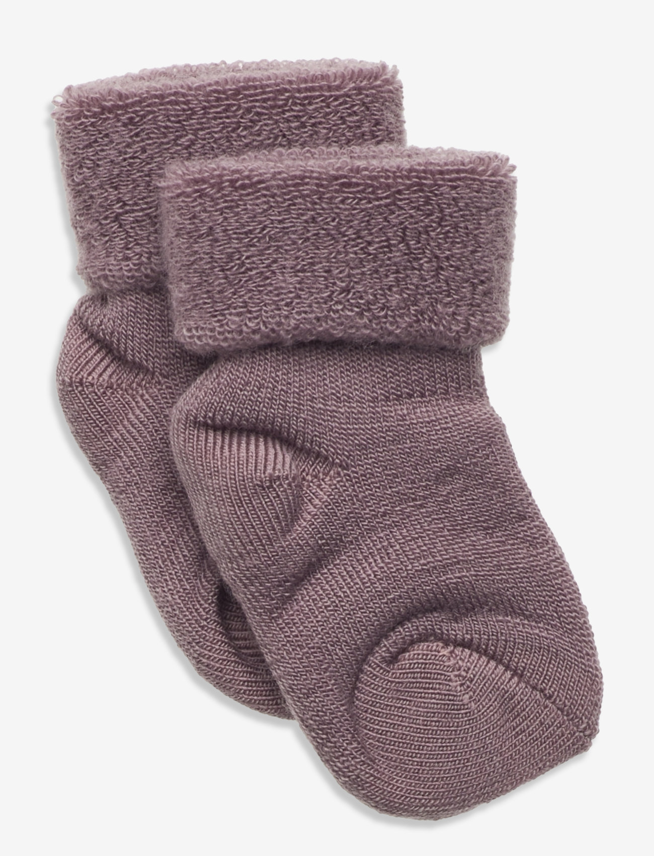mp Denmark - ANKLESOCK TERRY WOOL BABY - bebisstrumpor - dark purple dove - 0