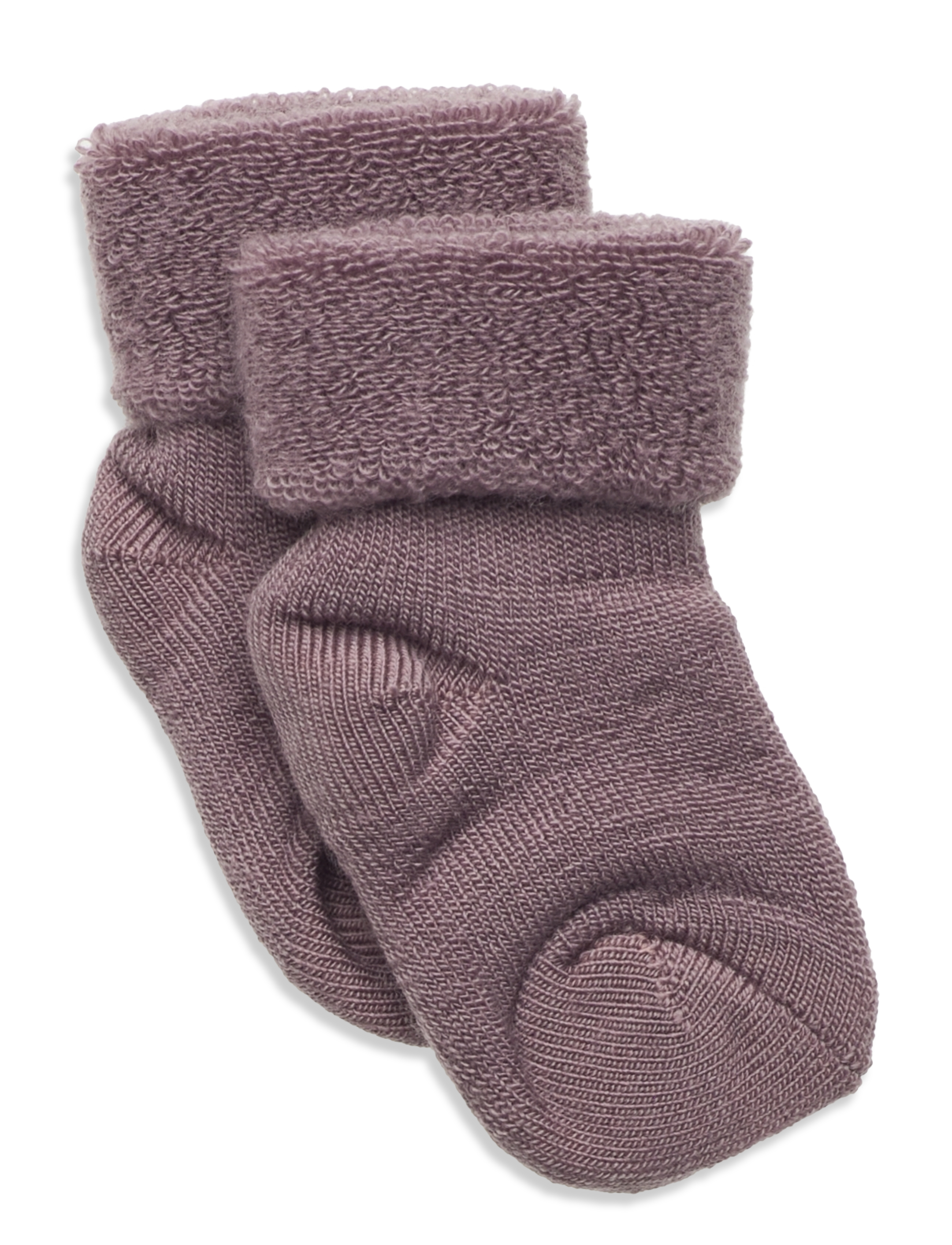 mp Denmark Wool baby socks - Kläder - DARK PURPLE DOVE / purple