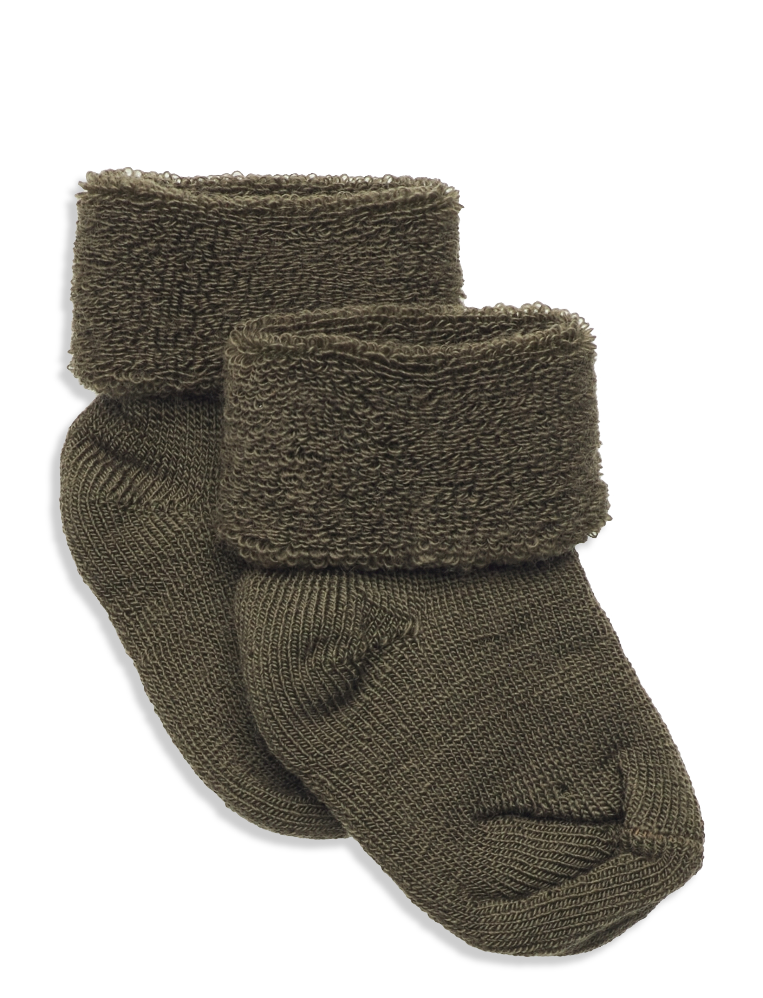 ANKLESOCK TERRY WOOL BABY - IVY GREEN