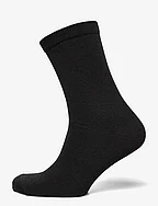 Wool/cotton socks - BLACK