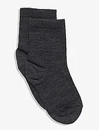 Wool/cotton socks - DARK GREY MELANGE