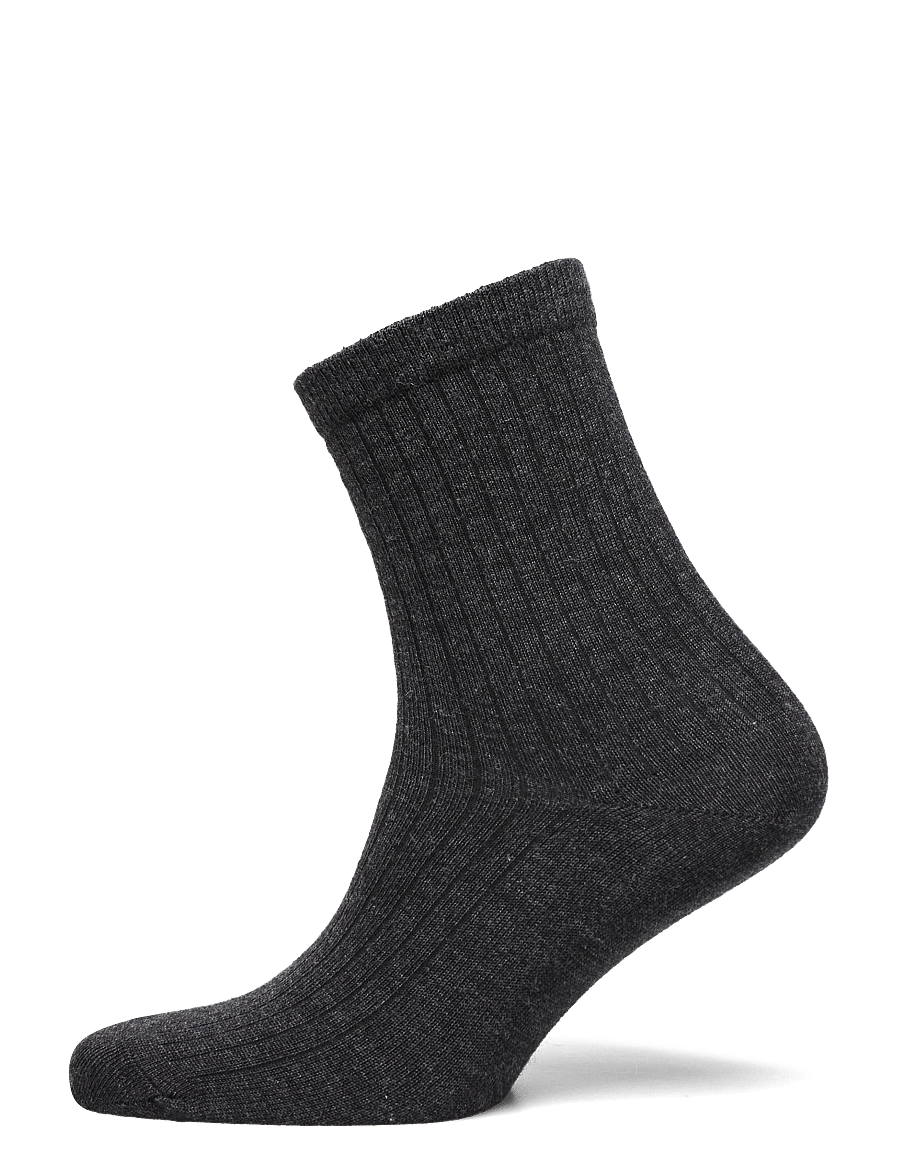 mp Denmark - Wool rib socks - normale socken - dark grey melange - 0