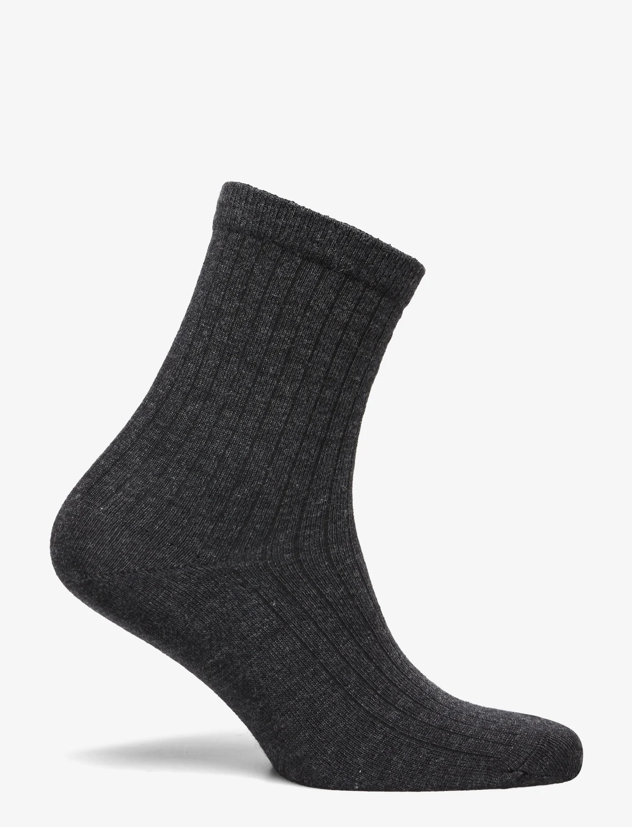 mp Denmark - Wool rib socks - alhaisimmat hinnat - dark grey melange - 1