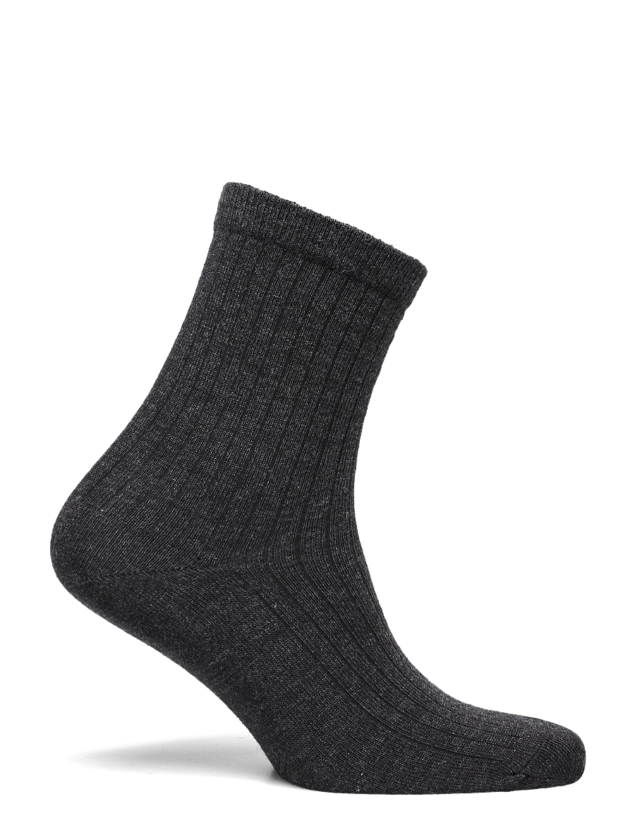 mp Denmark - Wool rib socks - normale socken - dark grey melange - 1