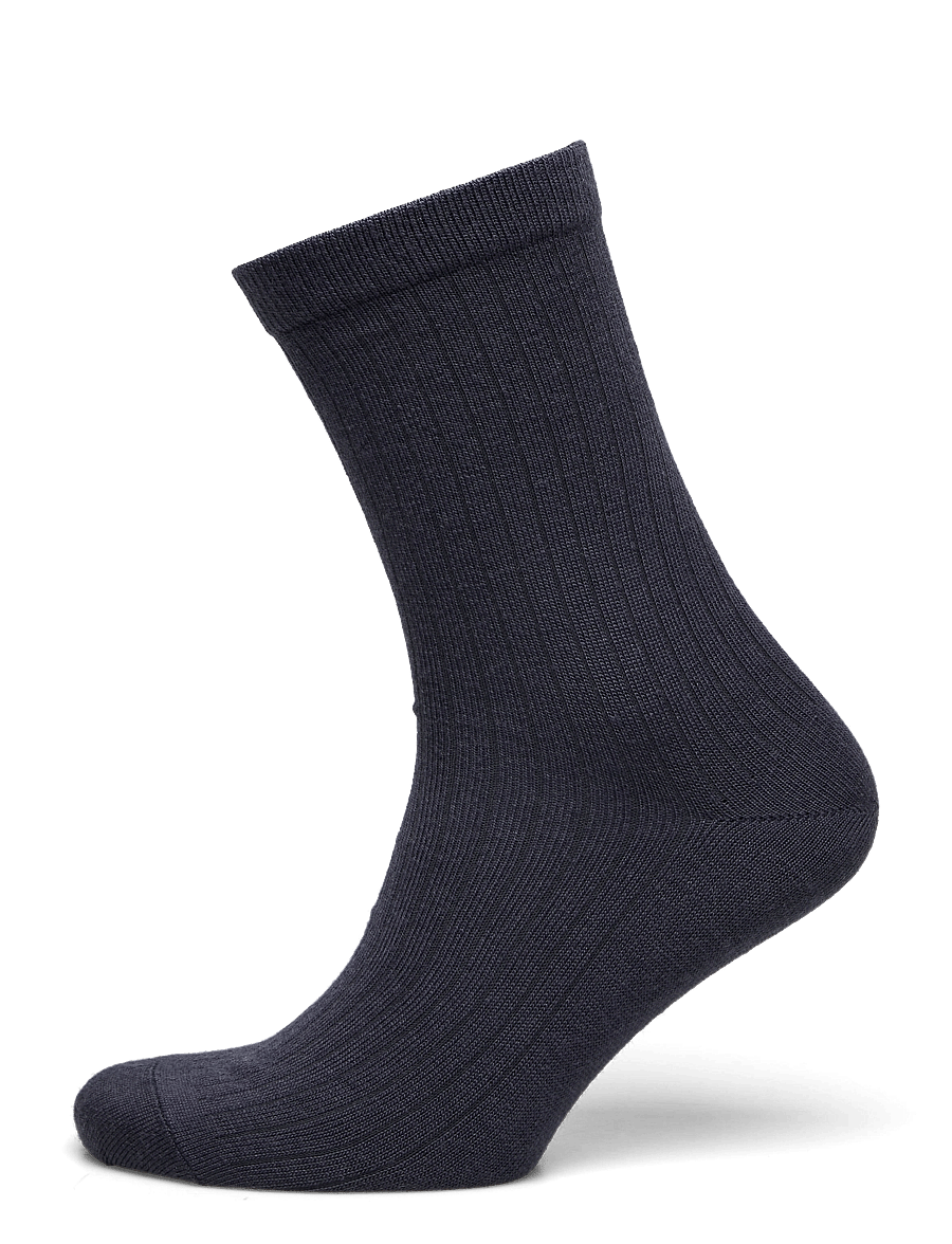 mp Denmark - Wool rib socks - normale socken - navy - 0