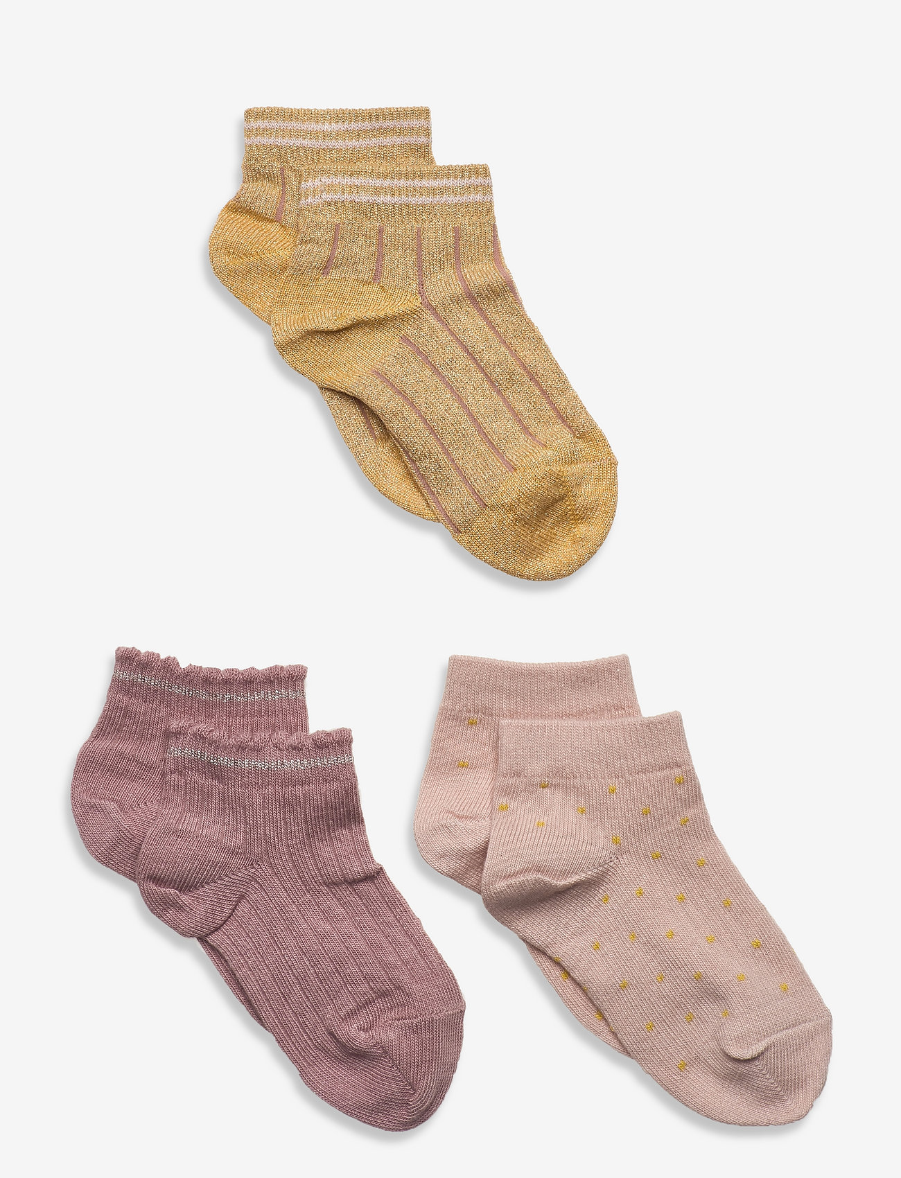 mp Denmark - Alma 3-pack socks - zemākās cenas - ochre - 0