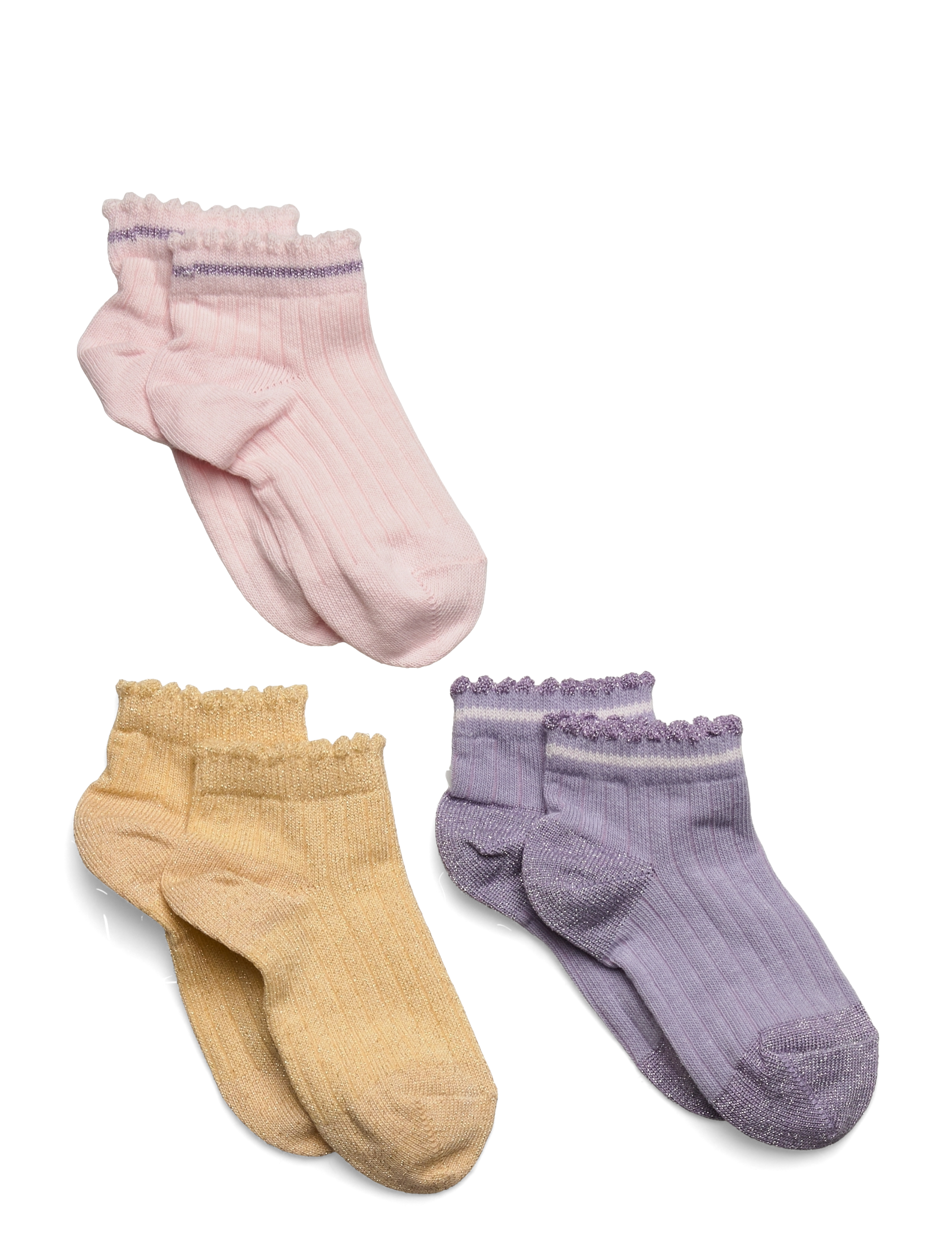MP DENMARK Petra Sneaker Socken - 3-Pack Lila - 37/39 - Kinder