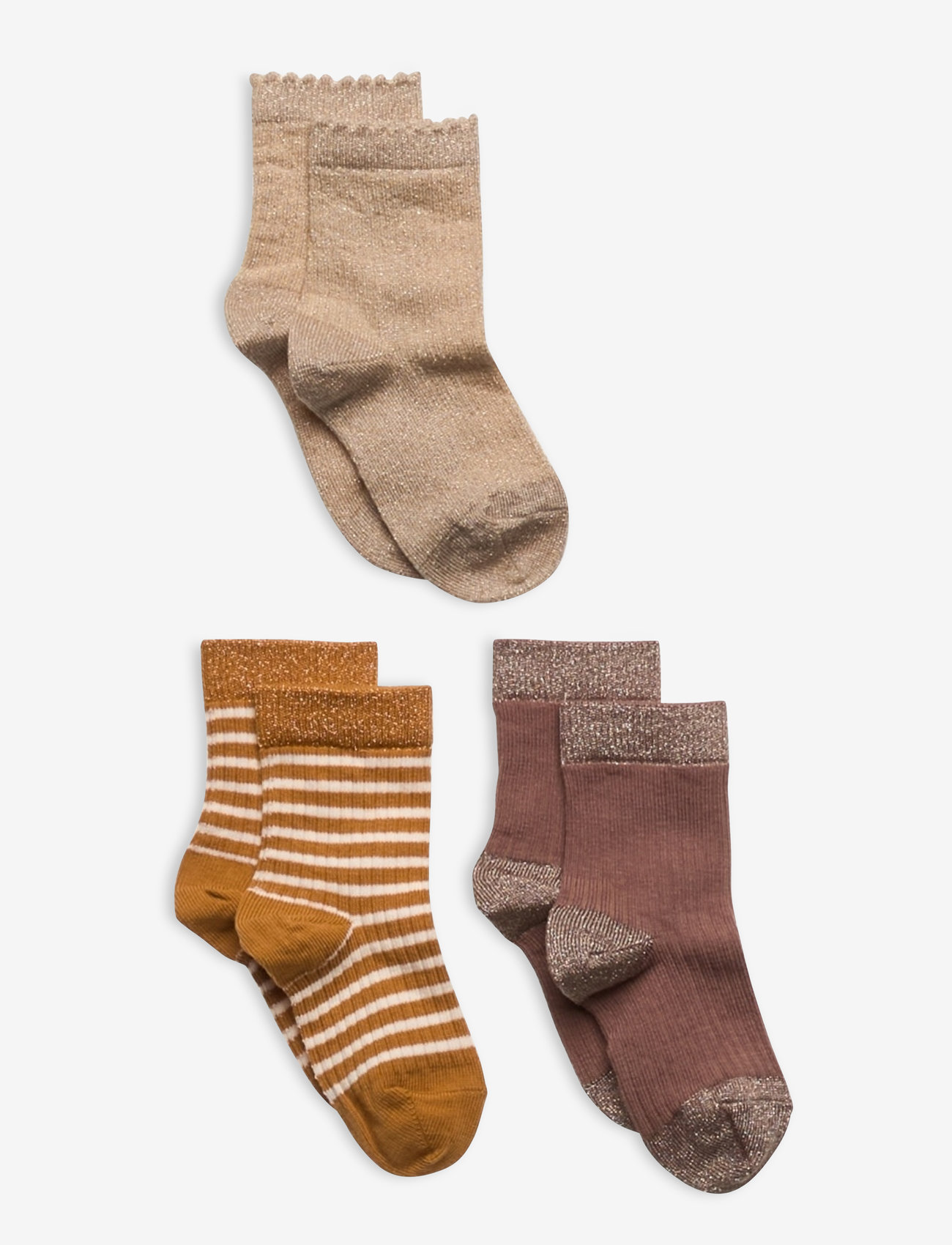 mp Denmark - Dagmar socks - 3-pack - champagne beige - 0