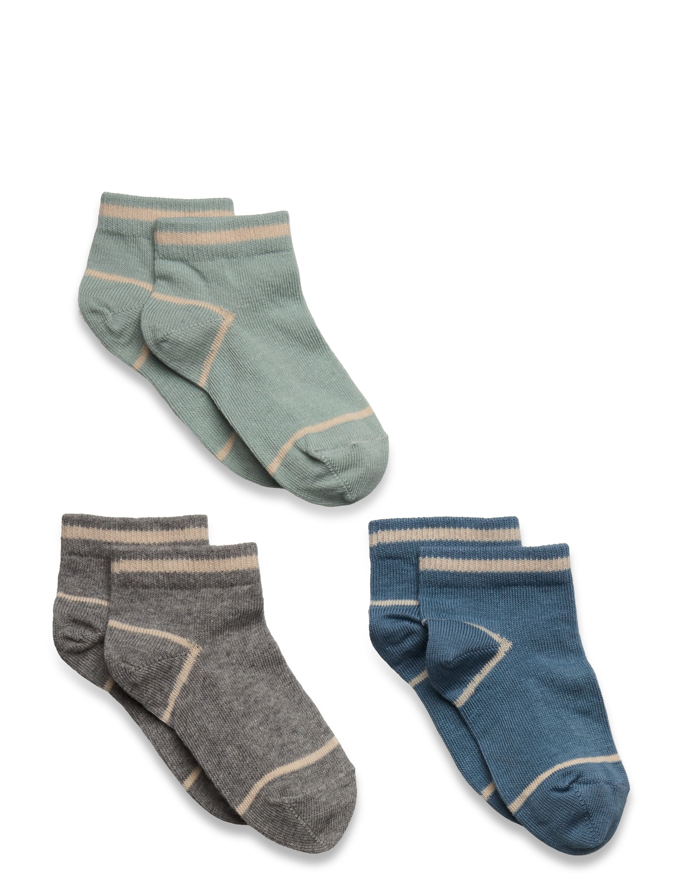 mp Denmark Bo Sneaker Socks 3-Pack, 22/24, Socken & Strumpfhosen, Blau - Socks, Kinder