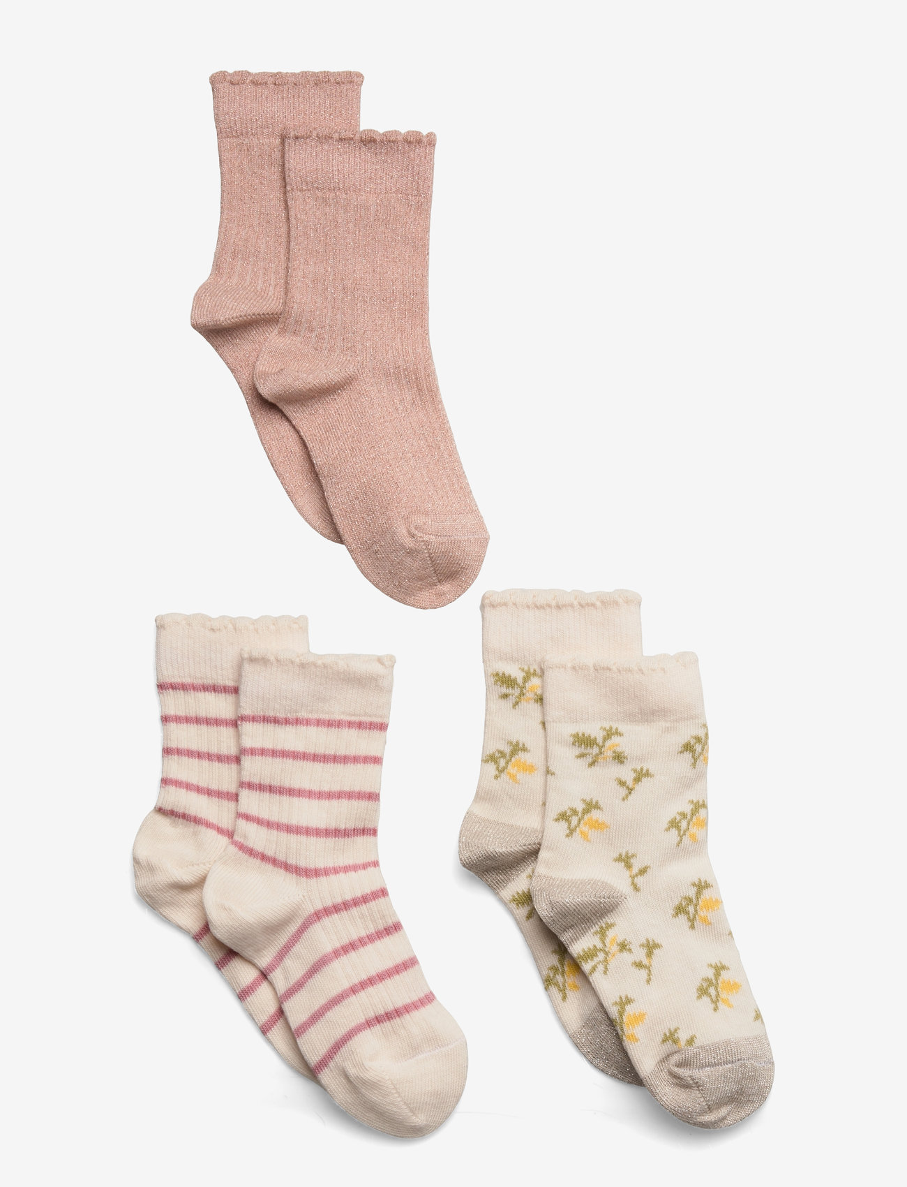 mp Denmark - Thora socks - 3-pack - efterårstøj - cream - 0