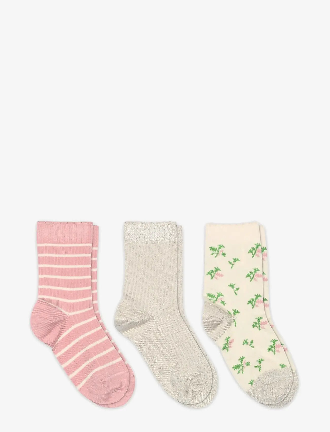 mp Denmark - Thora socks - 3-pack - strumpor - silver pink - 0