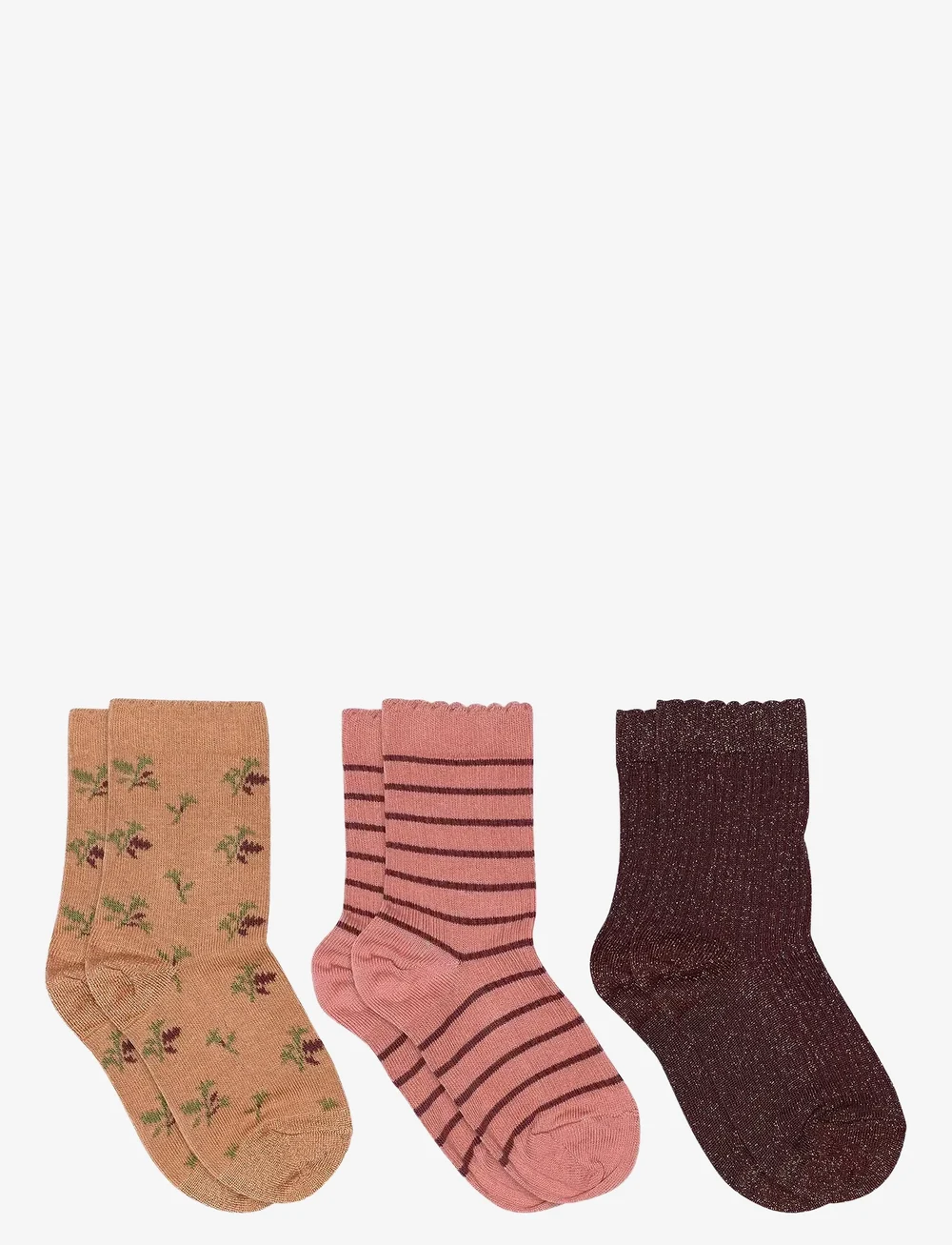 mp Denmark - Thora socks - 3-pack - chaussettes - tawny brown - 0