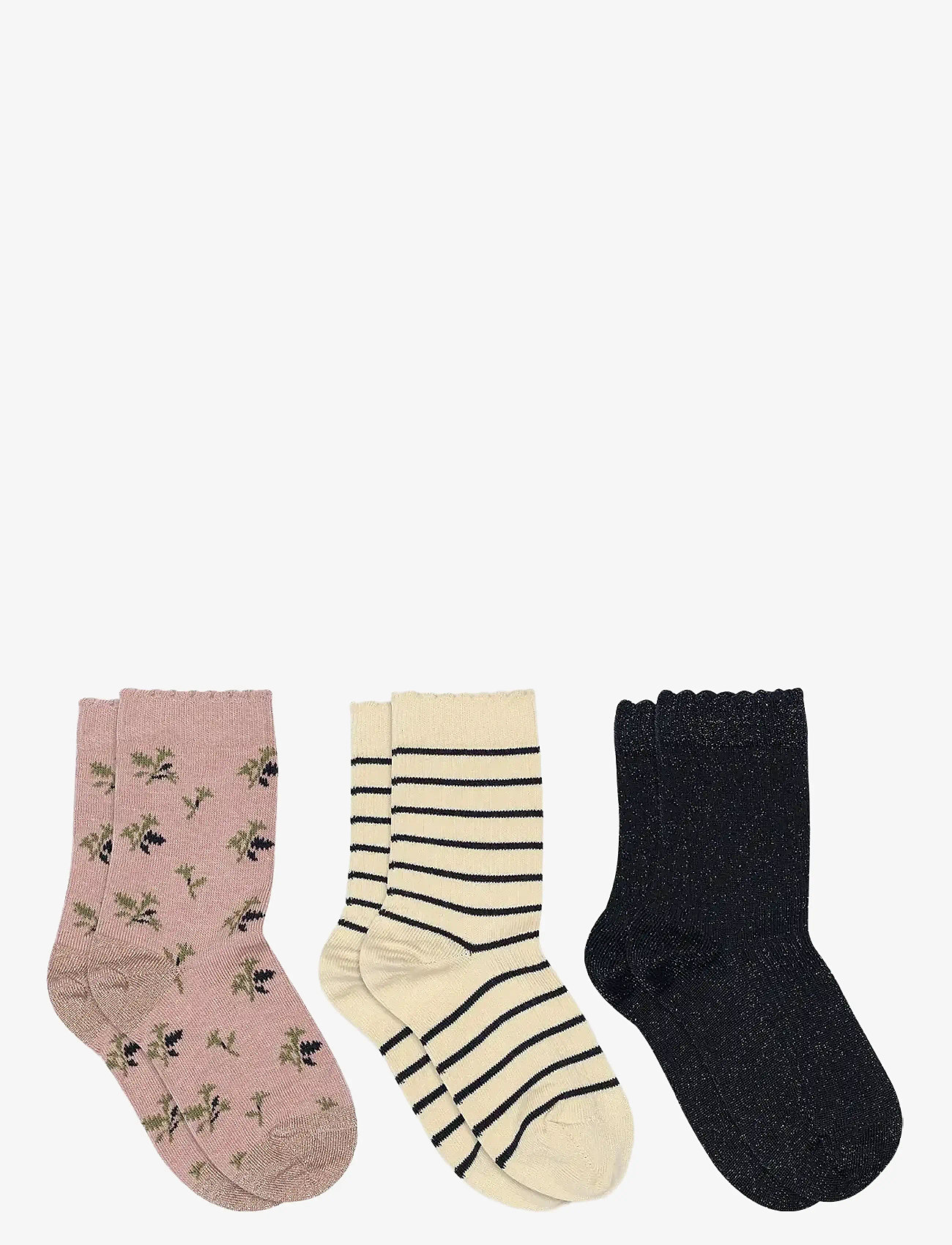 mp Denmark - Thora socks - 3-pack - strumpor - wood rose - 0