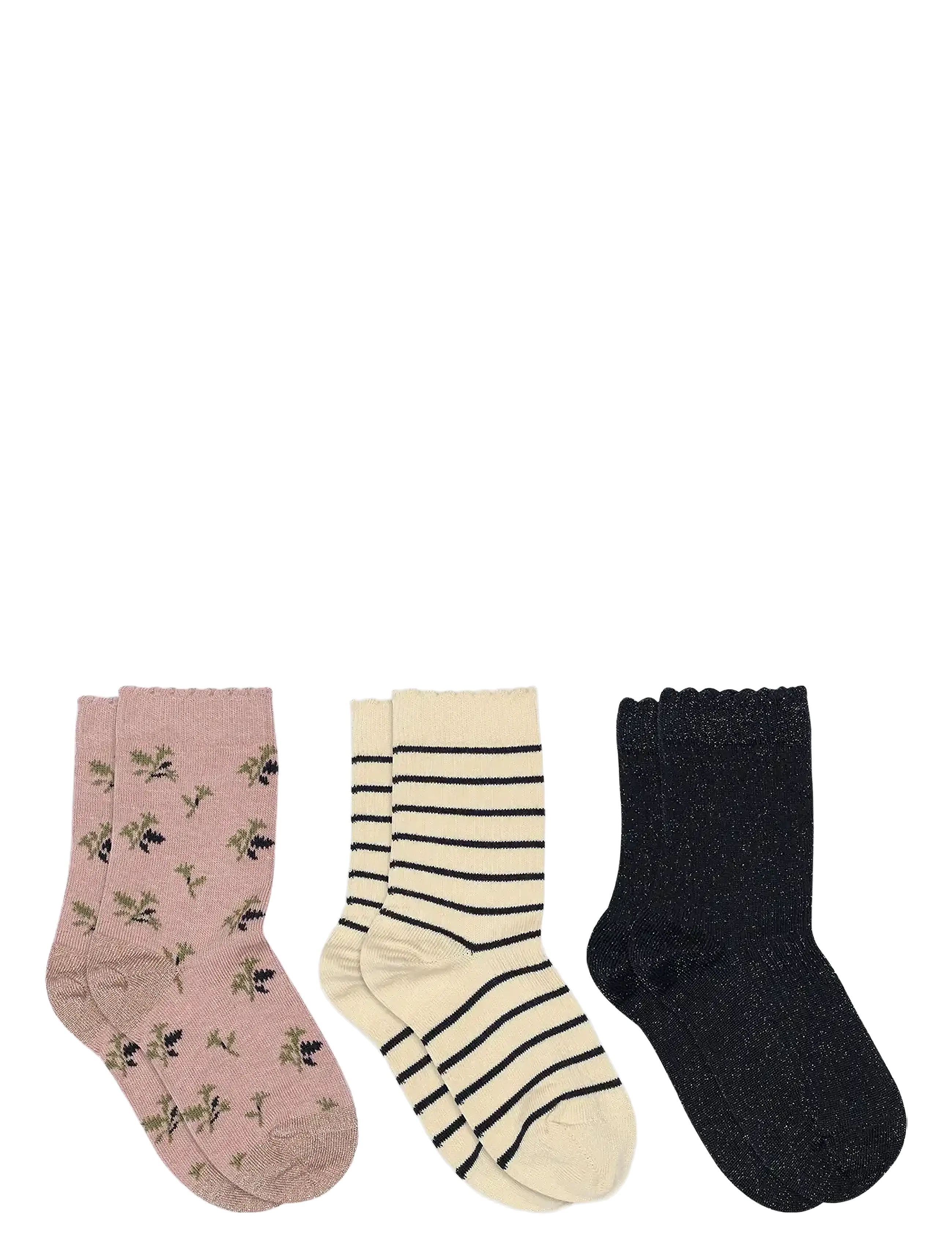 mp Denmark Thora socks - 3-pack - Strumpor - WOOD ROSE / multi