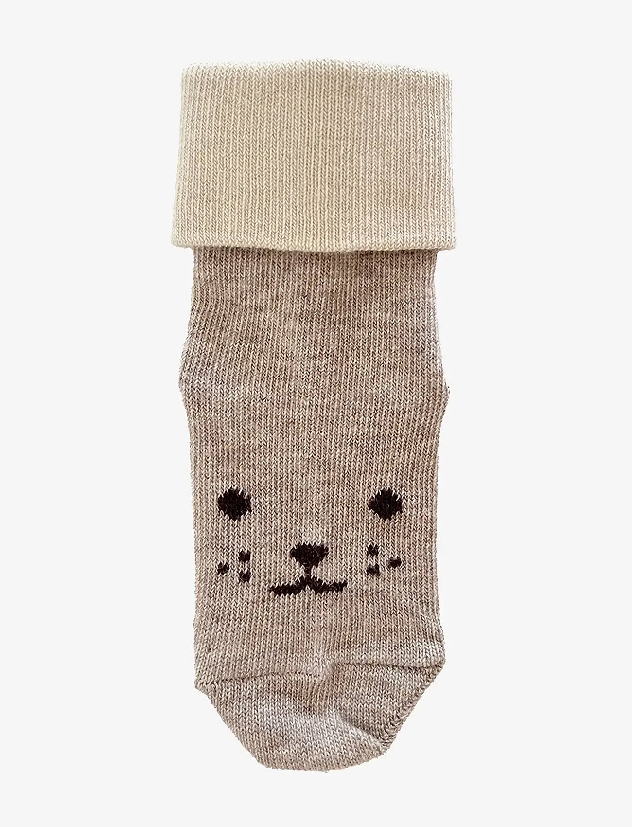 mp Denmark - Anton socks - babysokker - light brown melange - 1