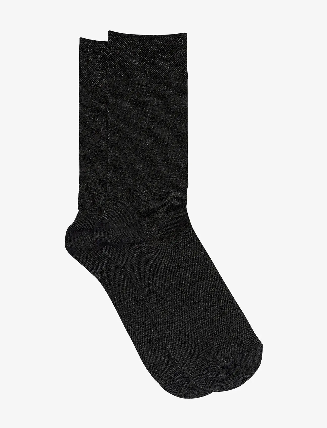 mp Denmark - Pernille glitter socks - vienkāršas zeķes - black - 0