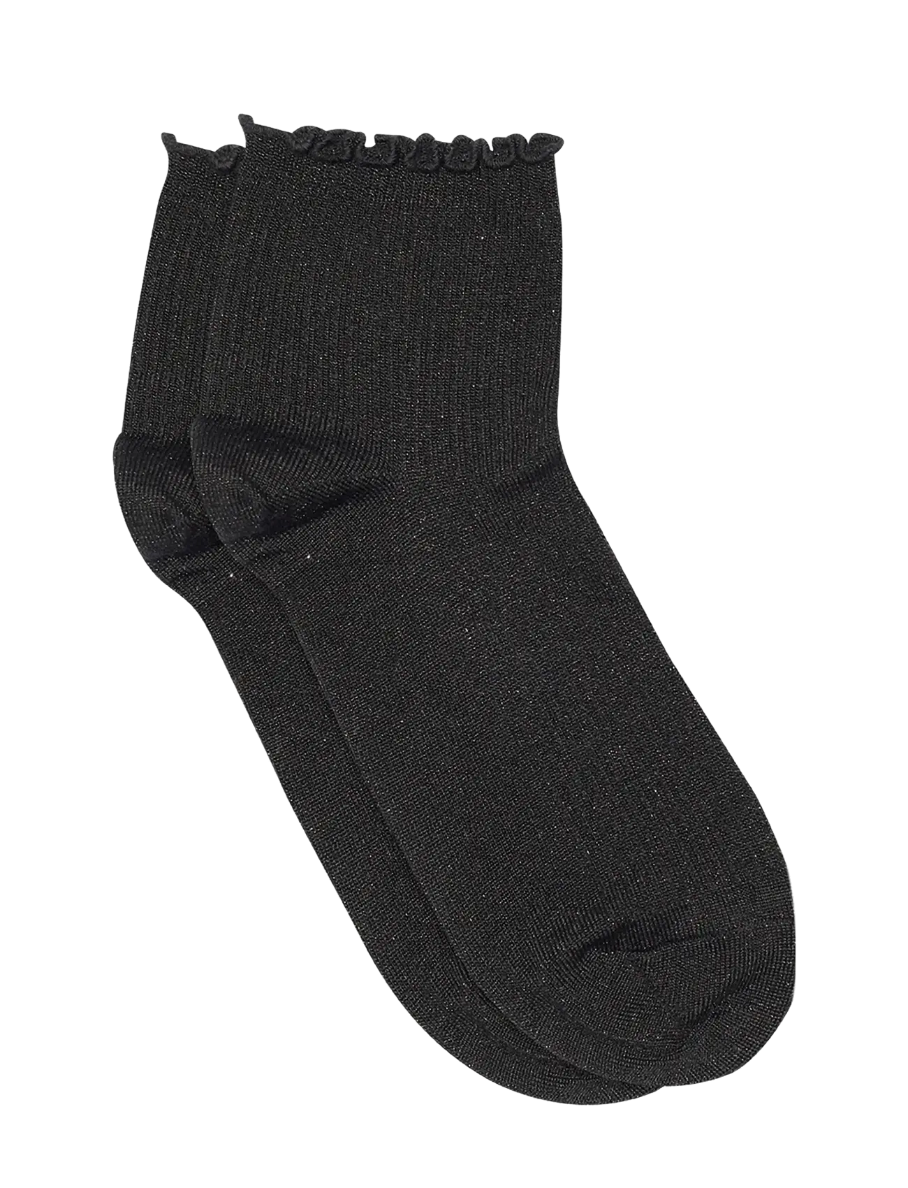 mp Denmark Lis glitter short socks - Sneackersocken - BLACK / black