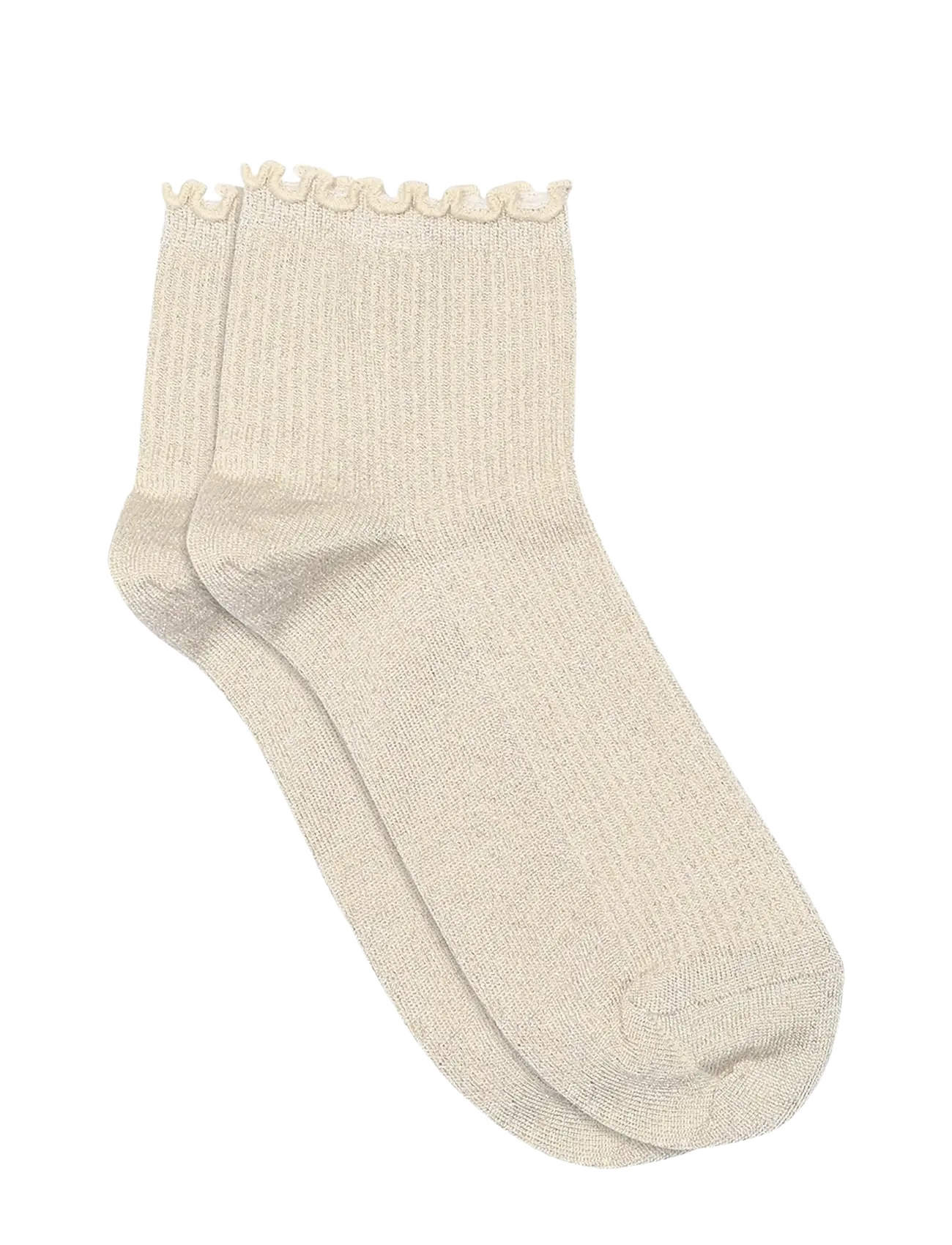 mp Denmark Lis glitter short socks - Strømper - CHAMPAGNE / cream