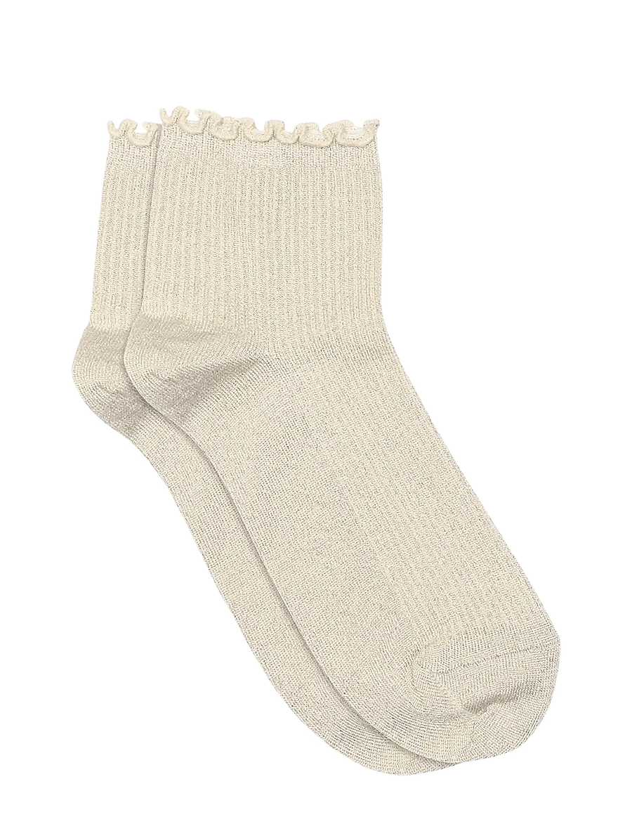 mp Denmark - Lis glitter short socks - lühikese säärega sokid - champagne - 0