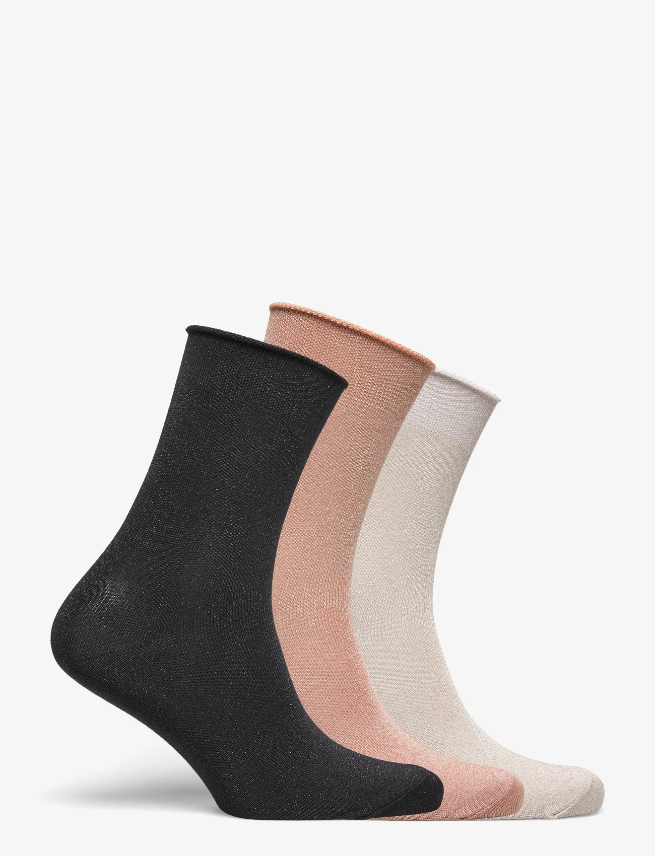 mp Denmark - Lucinda socks 3-pack - alhaisimmat hinnat - black - 1