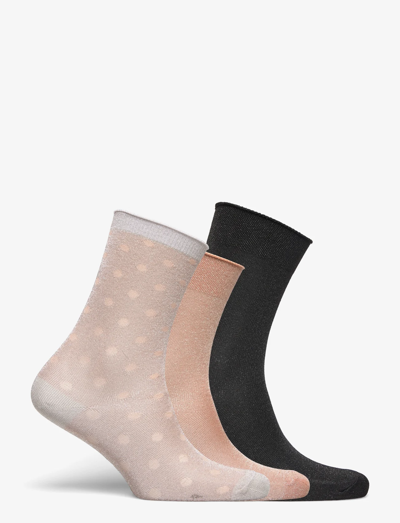 mp Denmark - Glitter socks 3-pack - alhaisimmat hinnat - black - 1