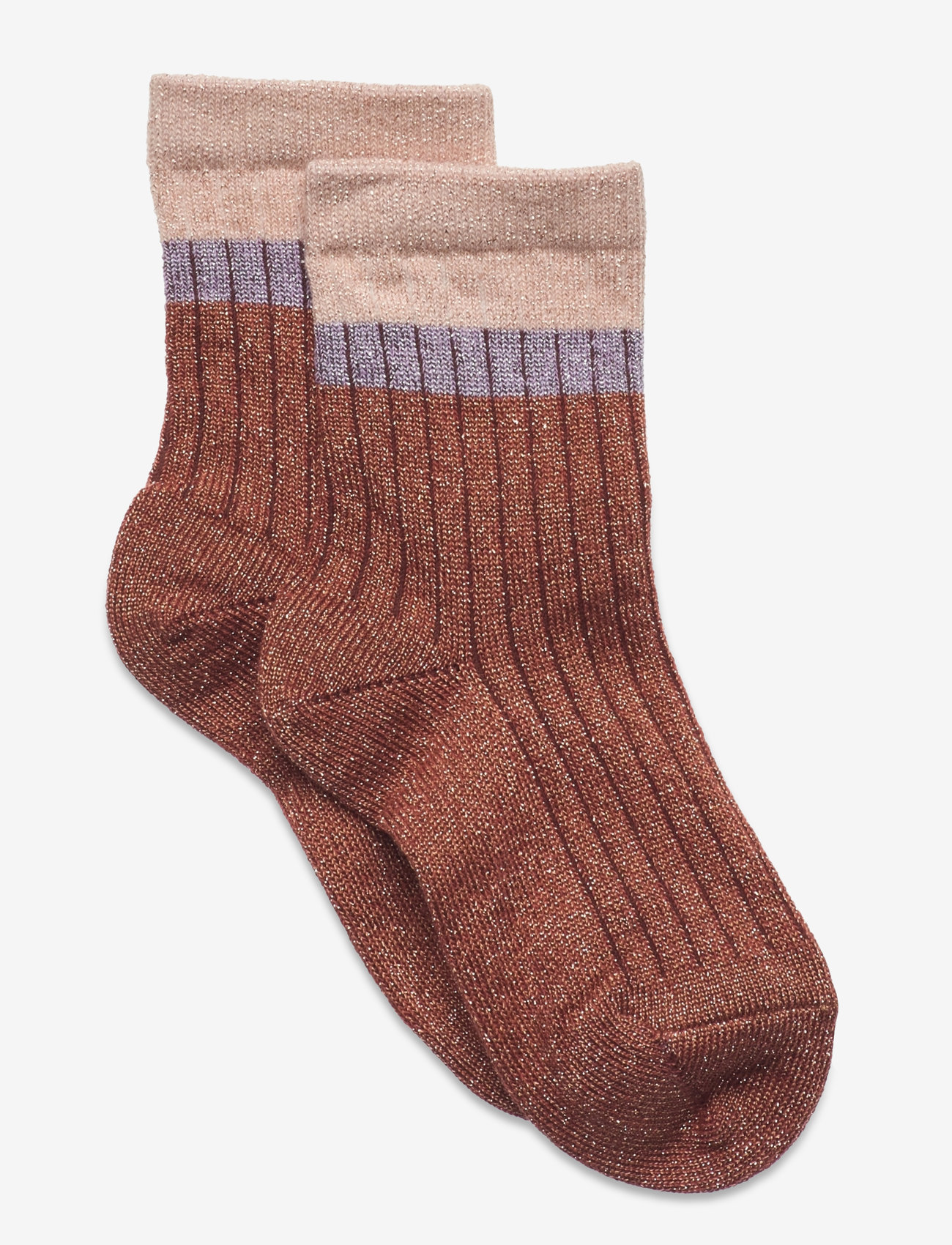 mp Denmark - Norma glitter socks - madalaimad hinnad - auburn - 0