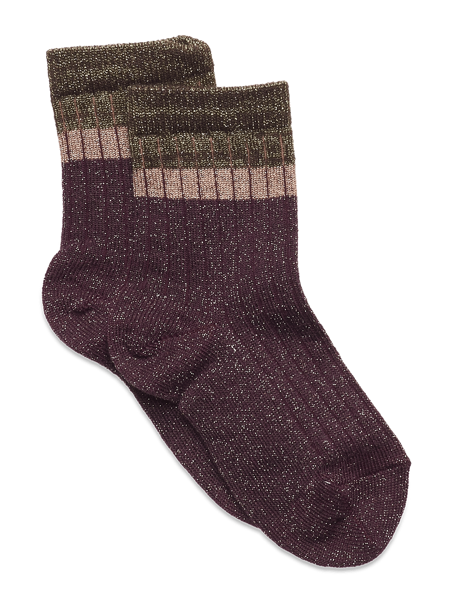 mp Denmark - Norma glitter socks - strümpfe - grape skin - 0