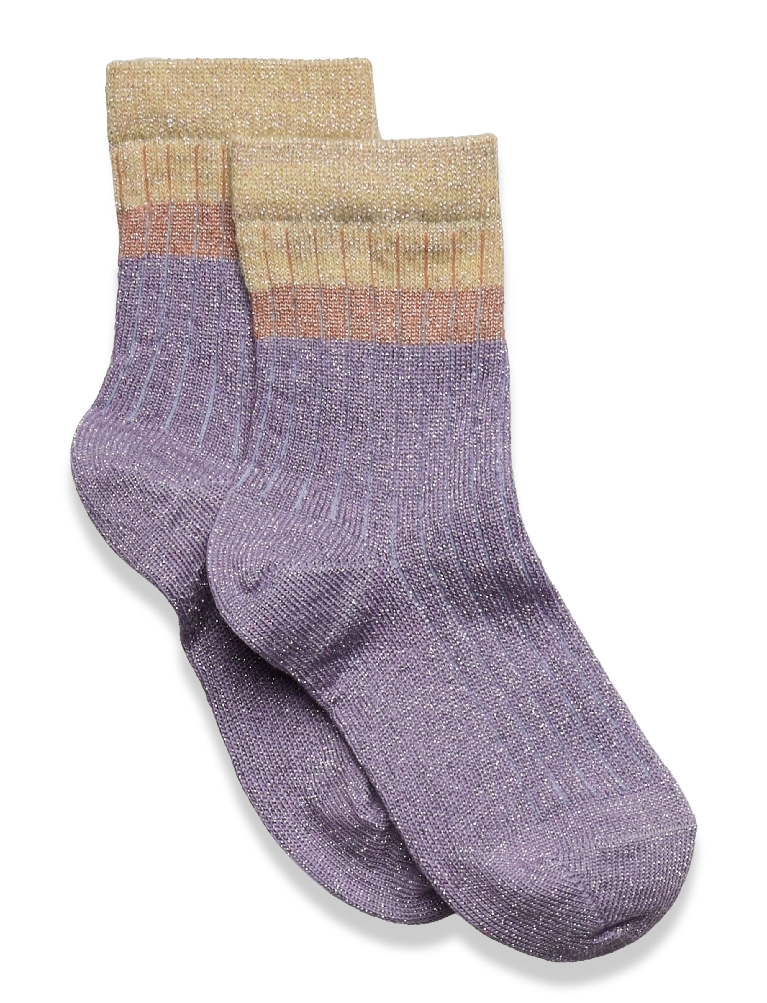 mp Denmark Norma glitter socks - 4 for 3 - MELLOW GREEN / purple