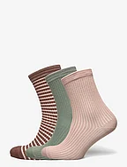 Karen socks - 3-pack - ROSE DUST MULTI MIX