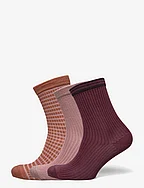 Karen socks - 3-pack - WOODROSE MULTI MIX