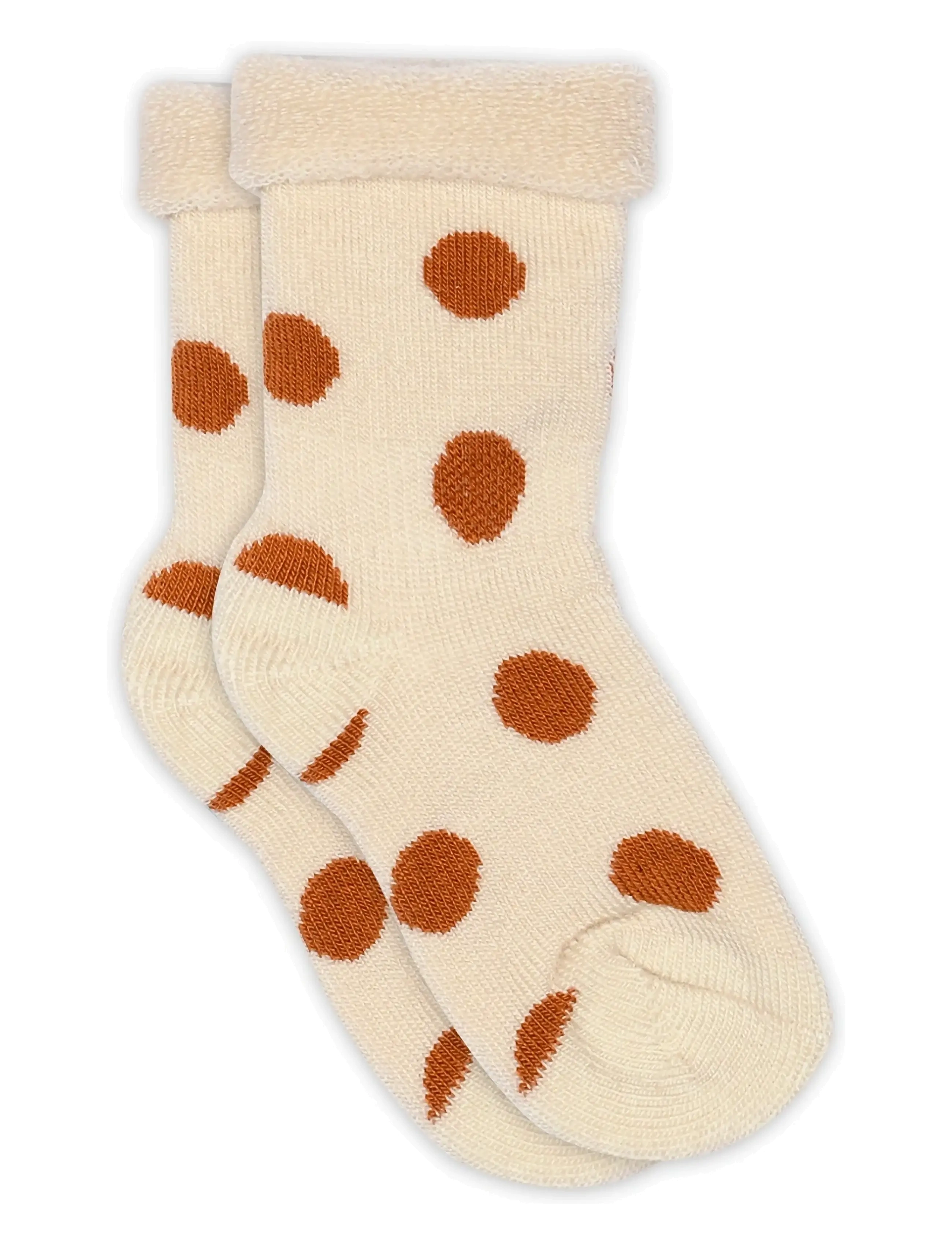mp Denmark Dottie socks - Bebisstrumpor - RUST / cream