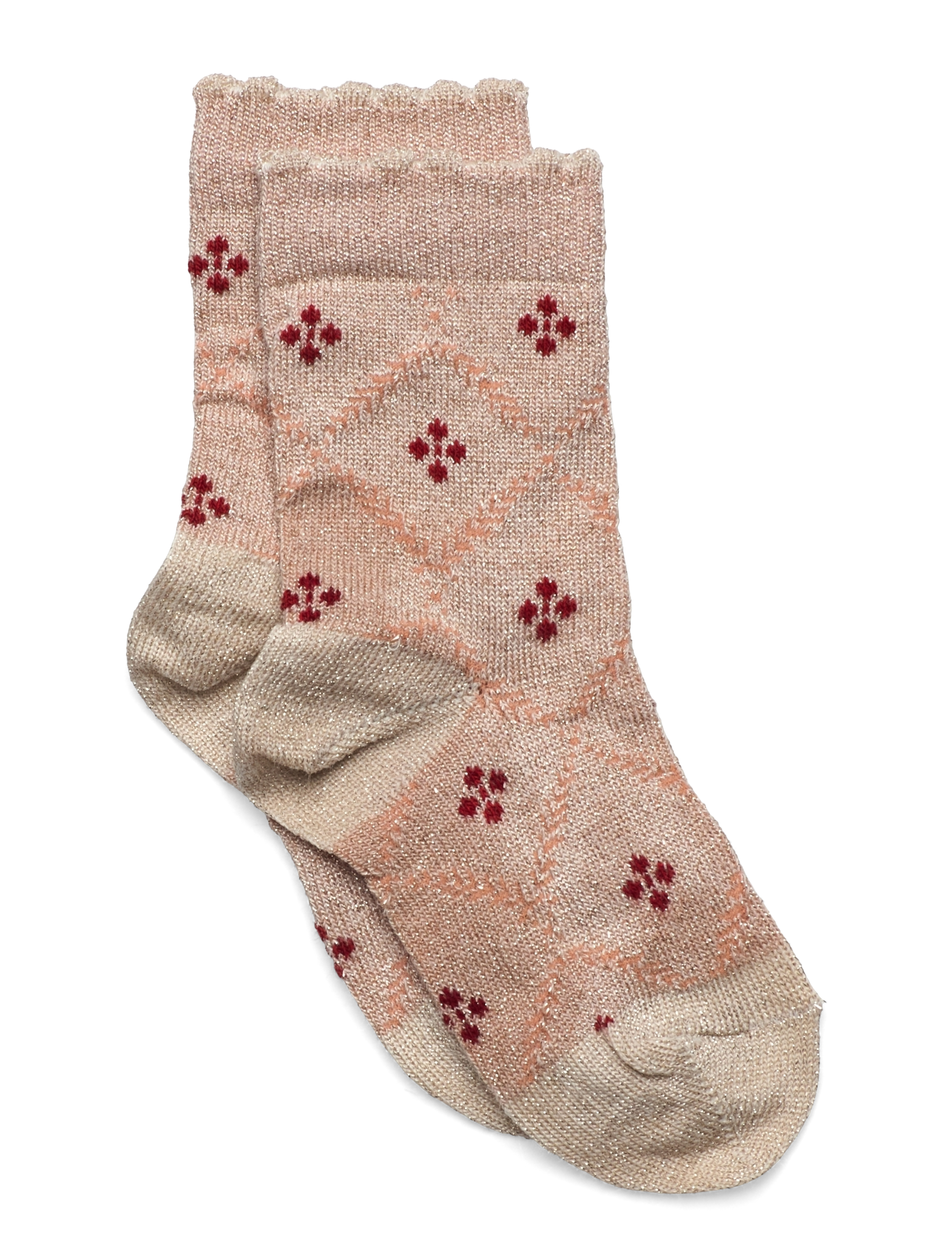 Freja glitter socks - CREAM