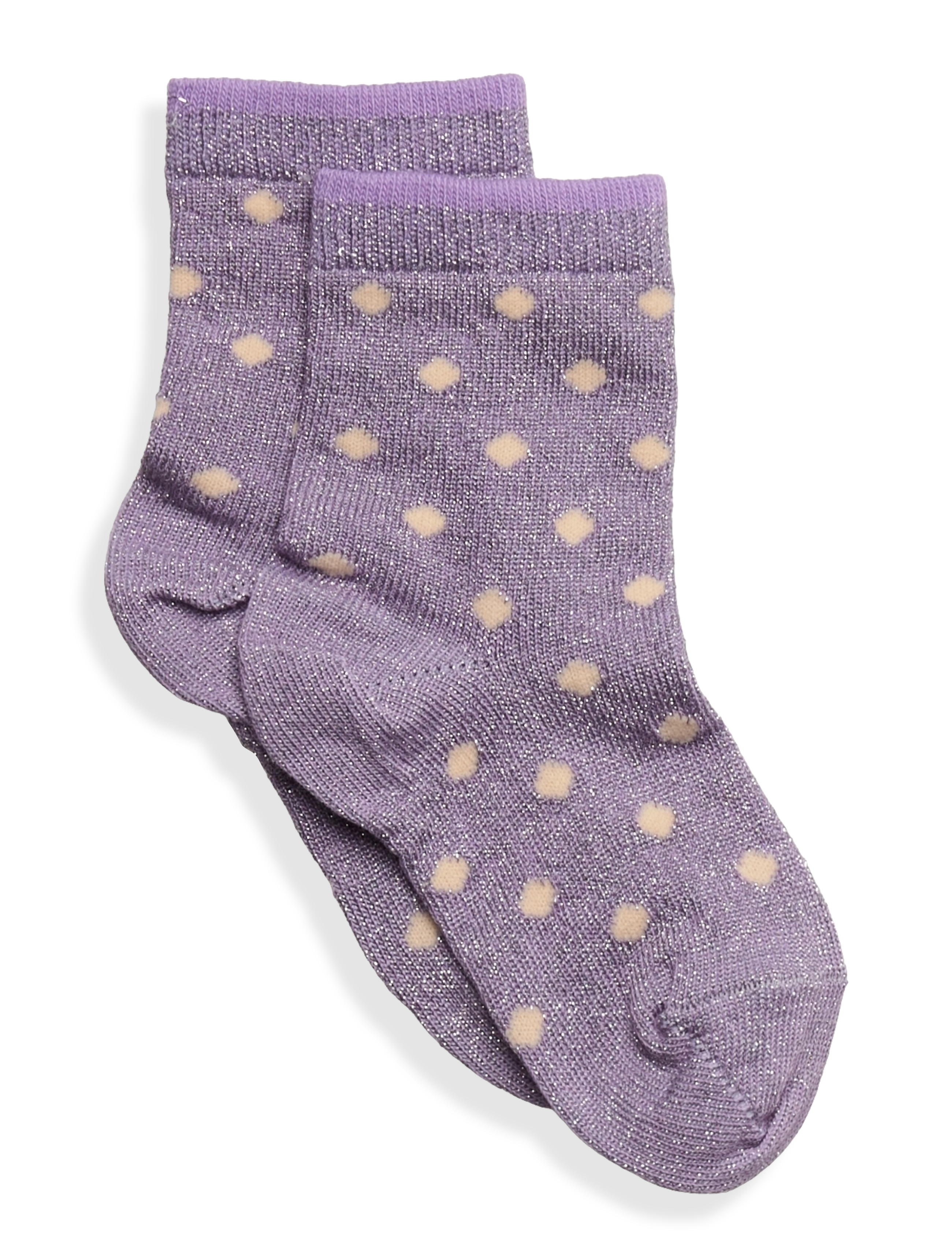 mp Denmark Irma Glitter Socks, Børn, Glitter Prikkede Sokker, Lila, Str: 33/36