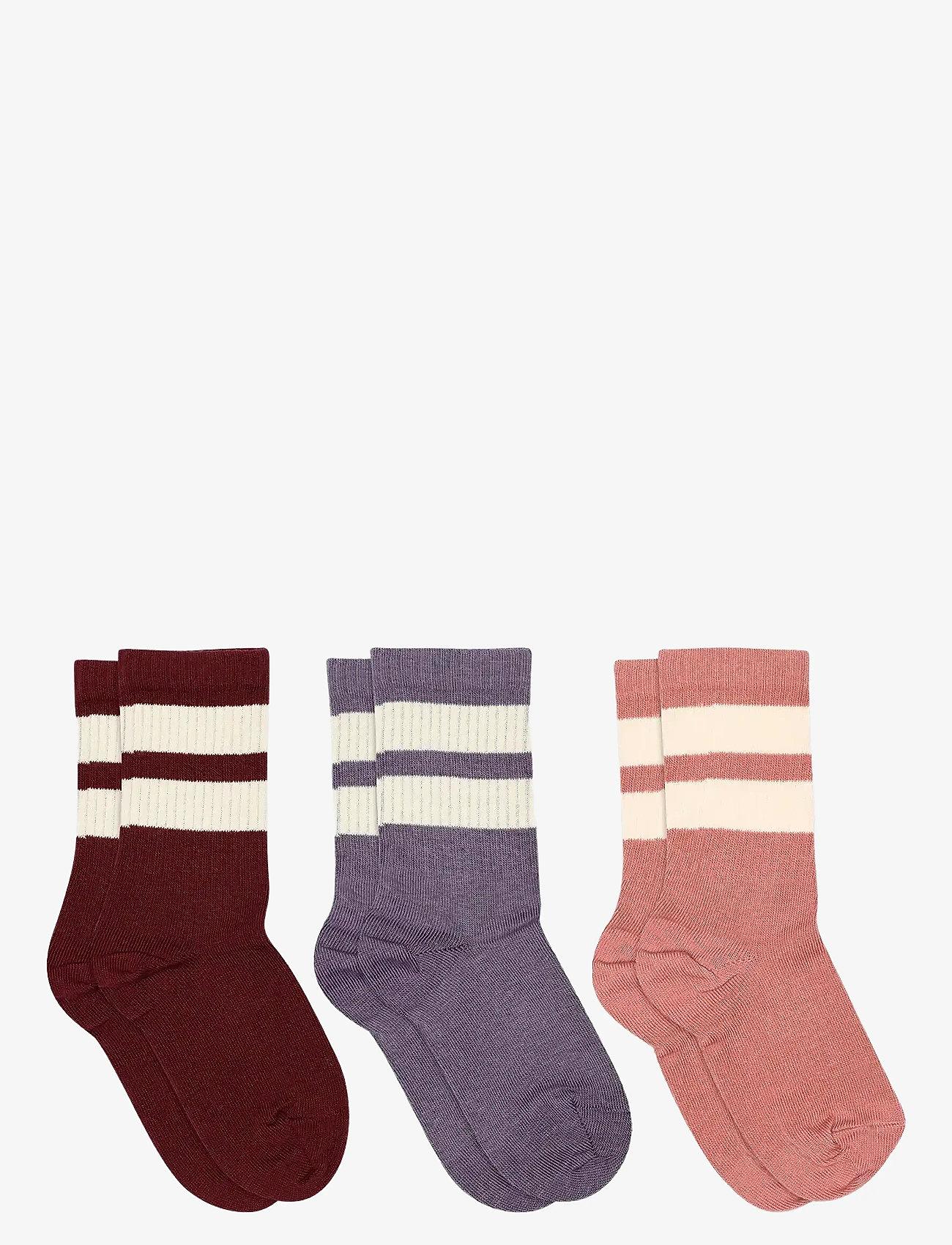 mp Denmark - Anker socks - 3-pack - strumpor - wine red - 0