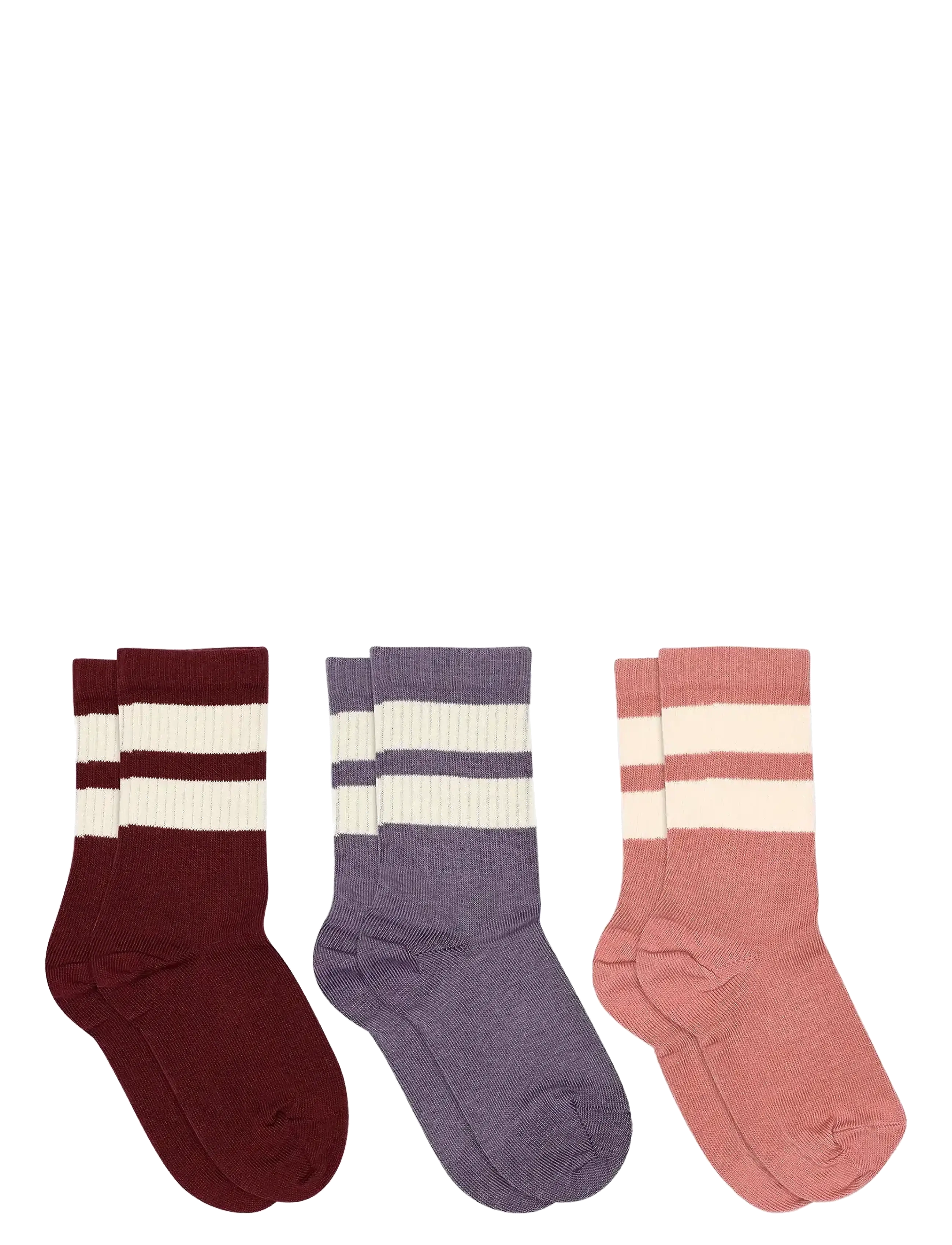 mp Denmark Anker socks - 3-pack - Strømper & Strømpebukser - WINE RED / multi