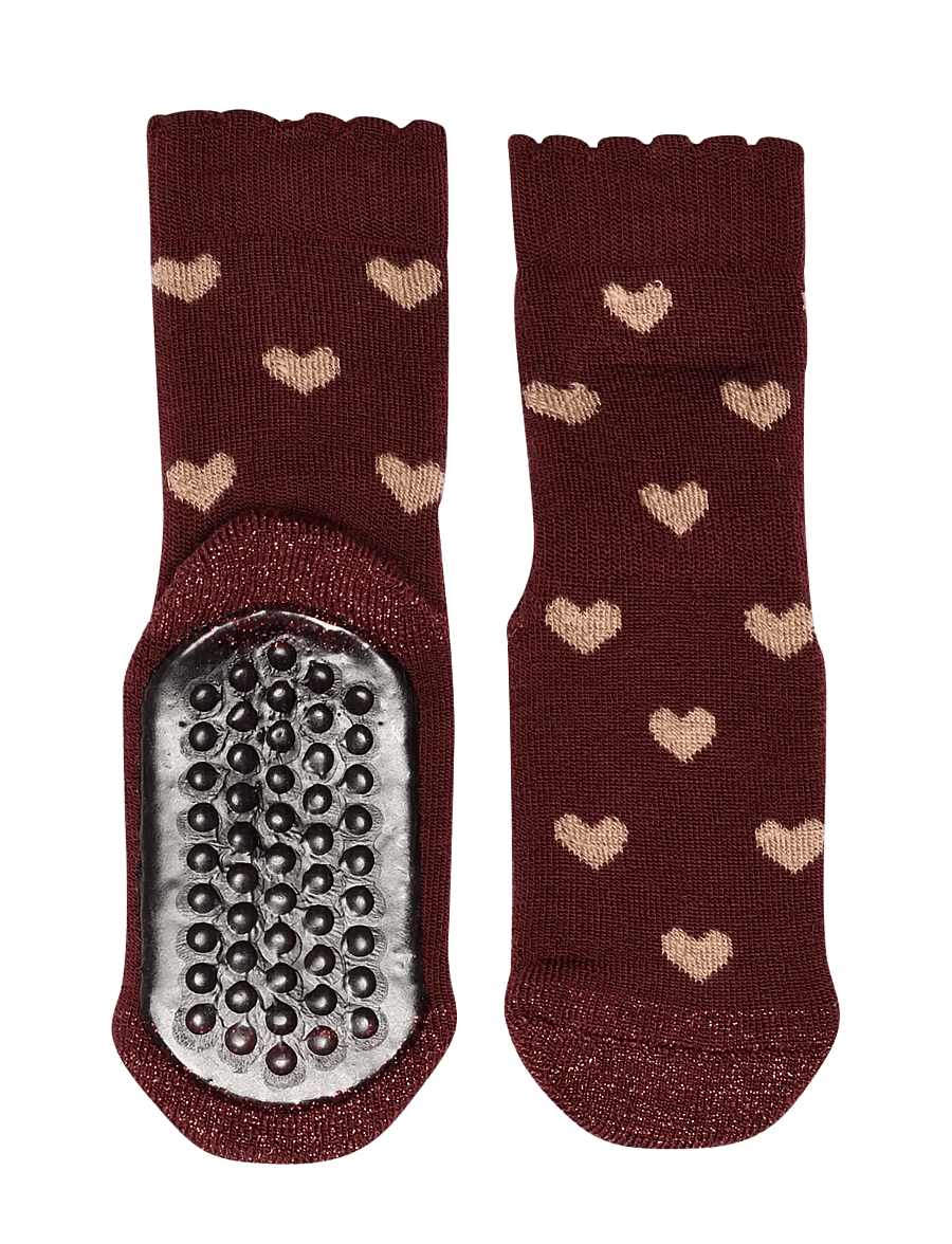 mp Denmark - Rosalia socks - anti-slip - anti-rutsch socken - wine red - 0