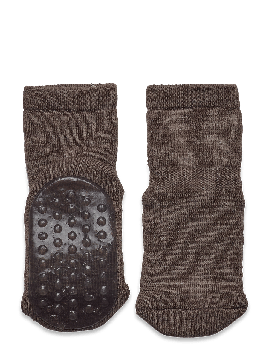 mp Denmark - Wool socks - anti-slip - anti-rutsch socken - brown melange - 0