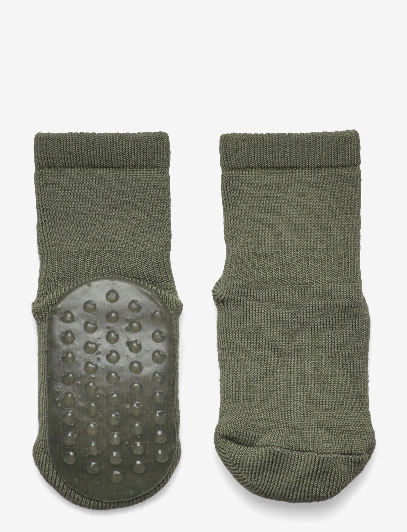 mp Denmark - Wool socks - anti-slip - skridsikre sokker - olivine - 0
